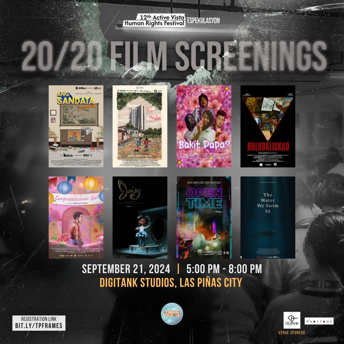 timogpelikula's tweet photo. 🙌 Congratulations to the creators of these 8 short films! Watch the selected films for this year’s FRAMES: Filipino Shorts here in the South, as part of the 12th Active Vista Human Rights Festival: Espekulasyon.

Reg: https://t.co/E0szKxdjxI.
#AVFEST2024 #TimogPelikula https://t.co/k2CpgfyyCU
