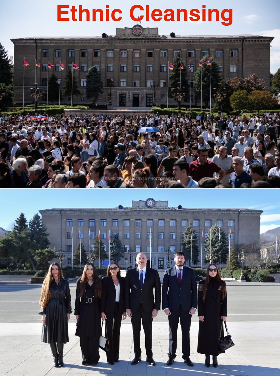 nmatini's tweet photo. Azerbaijan’s #EthnicCleansing of 150,000 Armenians of Nagorno-Karabakh from their homeland in one photo⬇️

#SanctionAzerbaijan https://t.co/nPTy3yJOeB