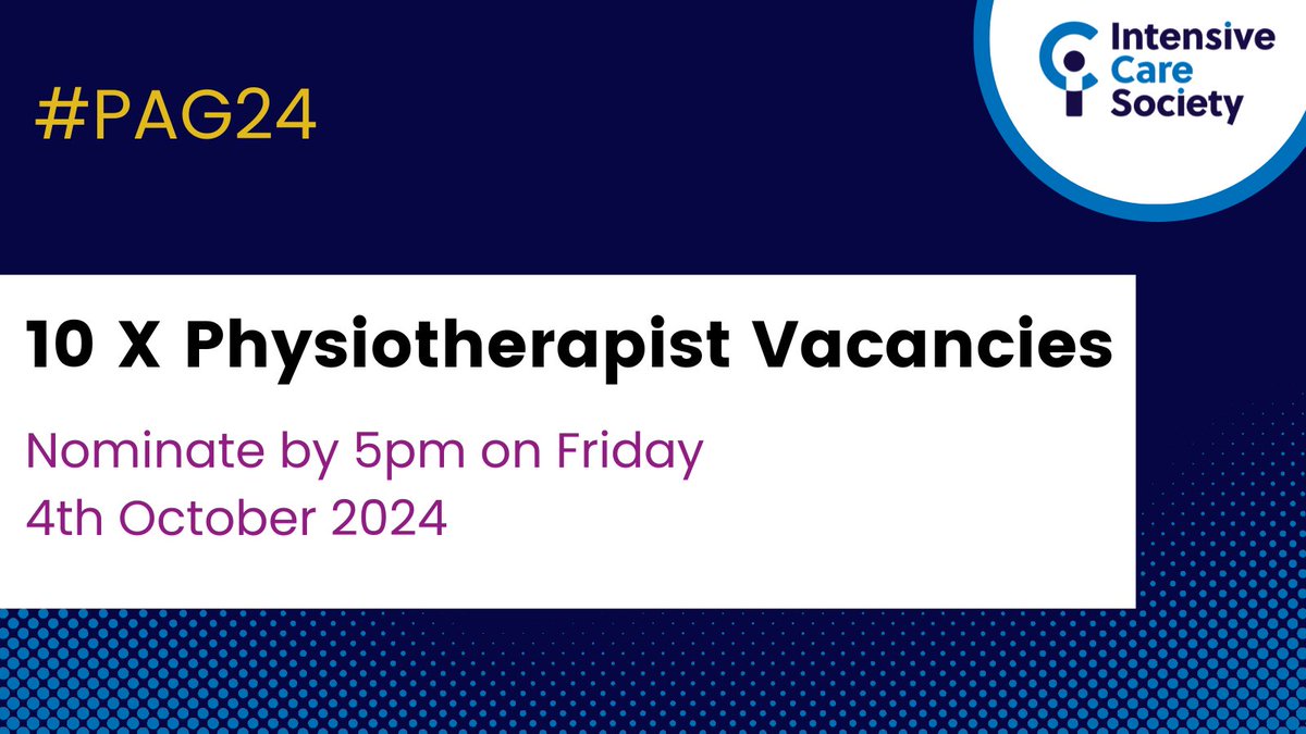 We’re calling for all our UK-based physiotherapist members to join their PAG. 

This is your chance to make a difference in your profession- 10 spaces are available so get nominating!  

bit.ly/PAGnoms