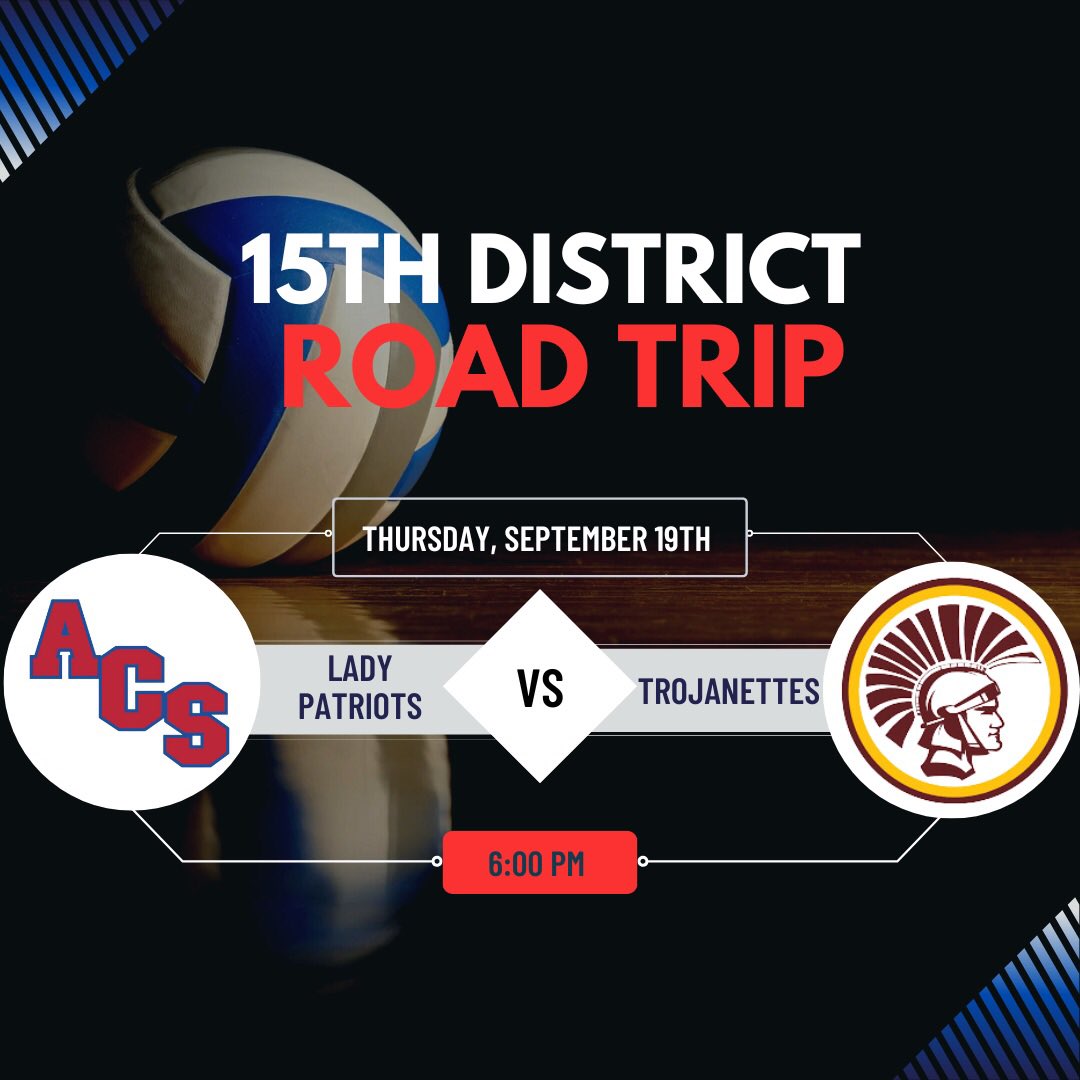 ACS Volleyball (@acsvball) on Twitter photo 🚨DISTRICT GAMEDAY🚨
<a href="/ACSVBall/">ACS Volleyball</a> travels to Barren County today for a Varsity/Freshmen doubleheader! First serve is at 6:00 PM! See you there in your red! 🔴🔴
#ForOleACS🔴🏐🔵 #NoExcuses 🚨DISTRICT GAMEDAY🚨
<a href="/ACSVBall/">ACS Volleyball</a> travels to Barren County today for a Varsity/Freshmen doubleheader! First serve is at 6:00 PM! See you there in your red! 🔴🔴
#ForOleACS🔴🏐🔵 #NoExcuses
