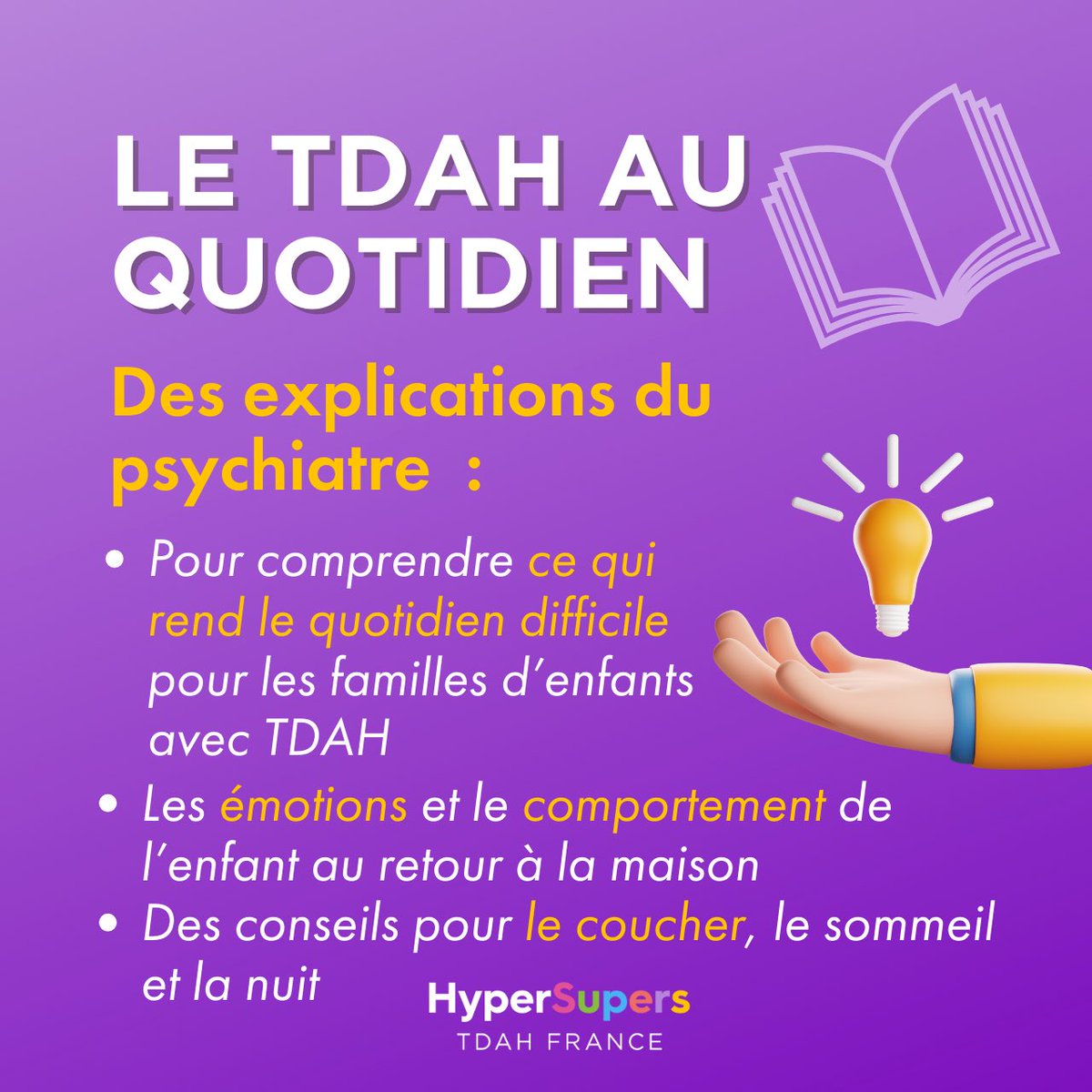 🧰 LE #TDAH au QUOTIDIEN  
5️⃣ - Comprendre ce qui rend ce quotidien difficile, pour l'enfant et pour sa famille, est un premier pas vers la mise en place de solutions. 
👉 Explications de nos spécialistes dans "Le TDAH au Quotidien" 
tdah-france.fr/Livret-Le-TDAH…