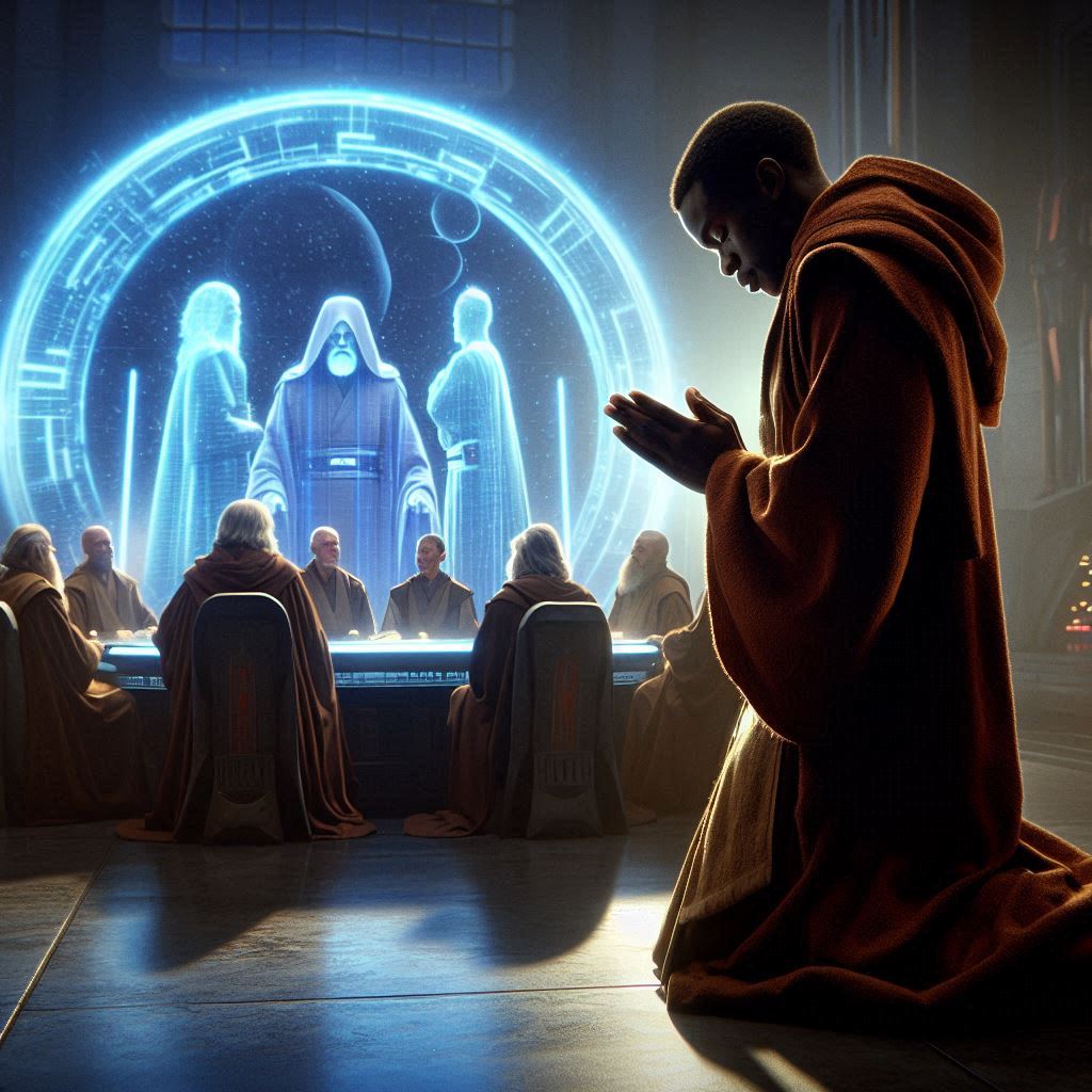 Darkness falls, courage rises 💡
Jedi stand strong, unwavering ⚔️
Fear less, courage more 💥
Shine light in the darkest night 🌑
May the Force guide you 🚀

#jedi #crofam #cronos #CronosChain $beer