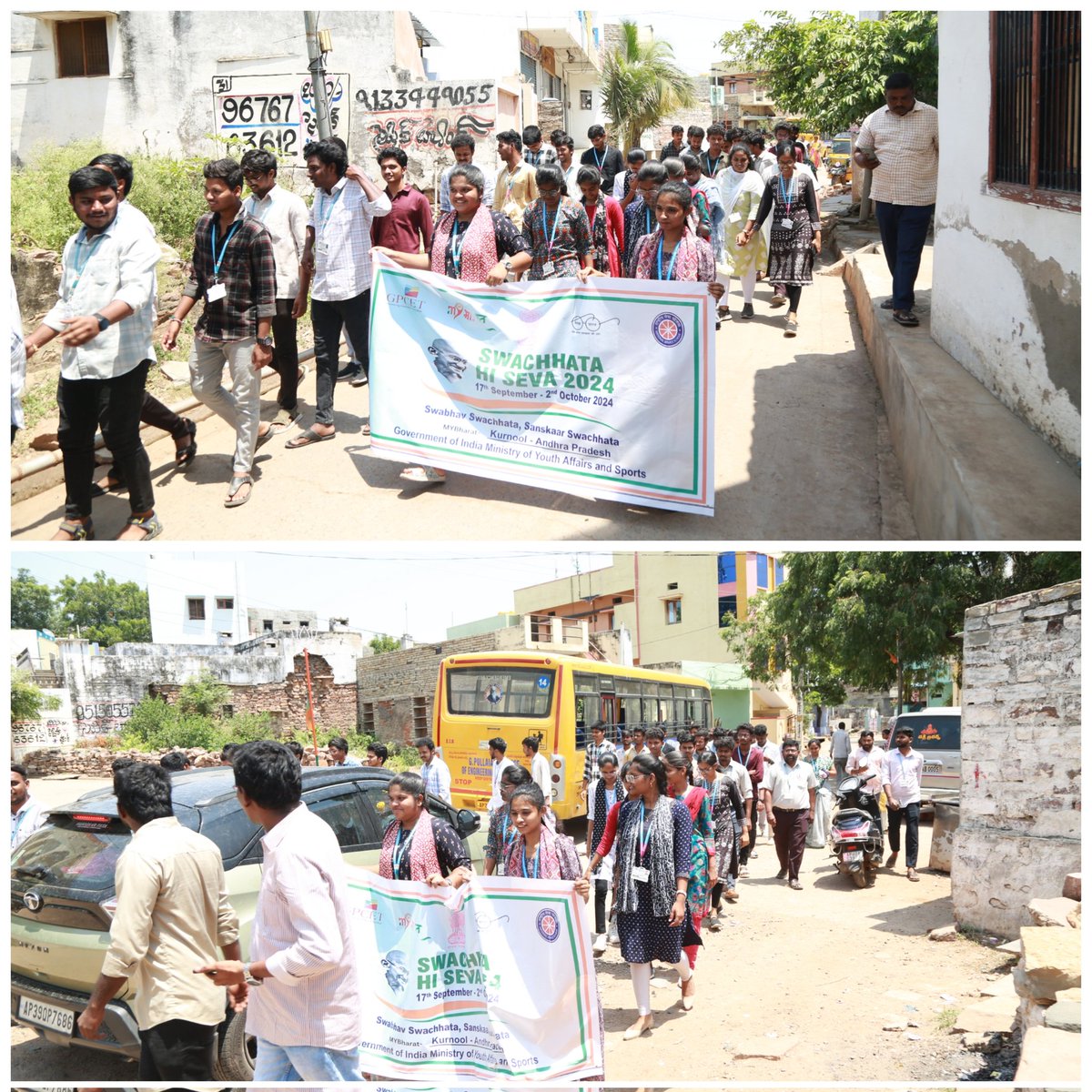 gpcetofficial's tweet image. GPCET NSS Unit has organised SWACHHTA HI SEVA program in adopted village (Pasupula),In this program the NSS volunteers conducted an  awareness program on how to avoid the usage of plastic and collected single usage of plastic.
@gpcetofficial #nss #nssunit #clean #swachathahiseva