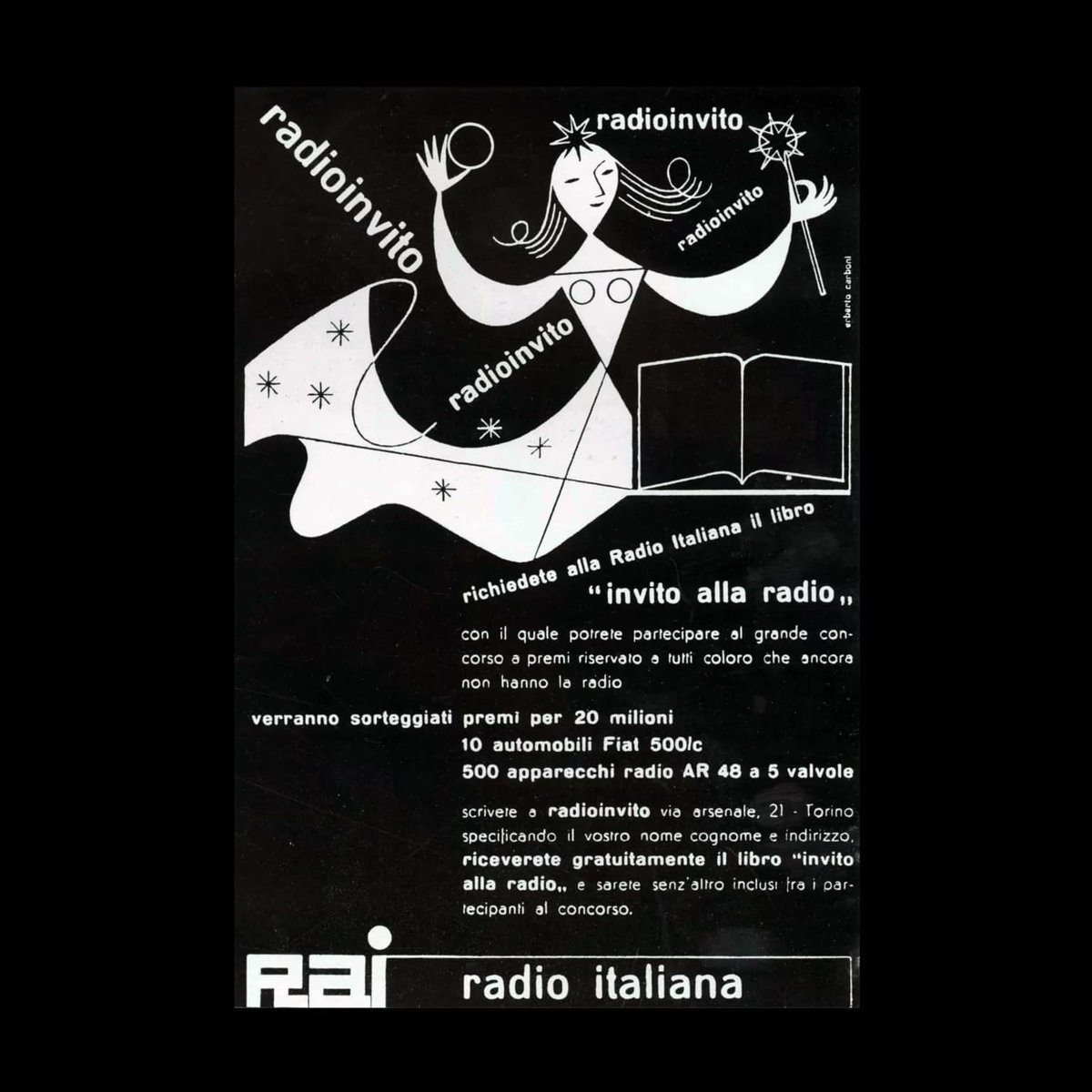 Members Content: Erberto Carboni and his work for Radio Italiana, 1940s and 1950s 
designreviewed.com/erberto-carbon…
#erbertocarboni #advertising #graphicdesign #italiandesign #carboni