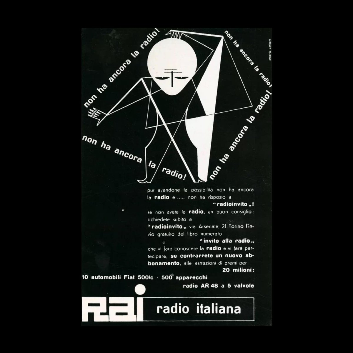 DesignReviewed's tweet photo. Members Content: Erberto Carboni and his work for Radio Italiana, 1940s and 1950s 
https://t.co/wj3PI6G0zG
#erbertocarboni #advertising #graphicdesign #italiandesign #carboni https://t.co/PXmgsLFEXP
