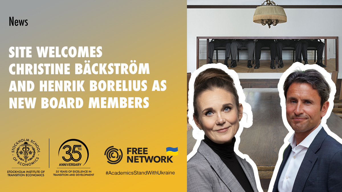👏We’re excited to welcome Christine Bäckström &amp; Henrik Borelius as the newest board members at SITE! We can't wait for the valuable contributions Christine and Henrik will bring to shaping the future direction of SITE. 💡Learn more: hhs.se/en/about-us/ne…