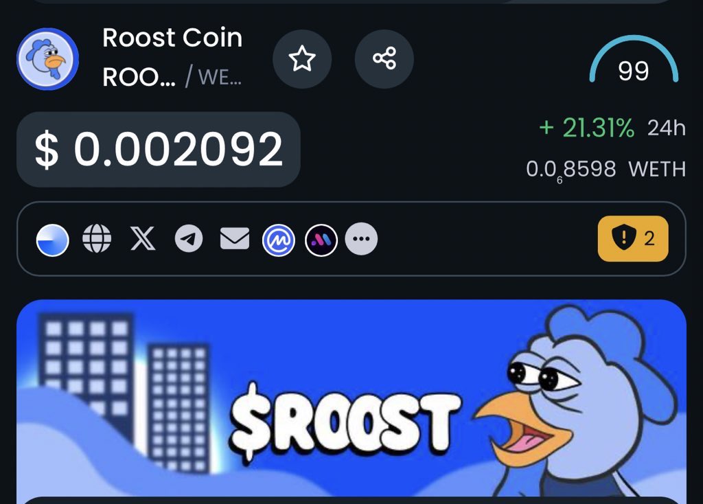 UnboxedCrypto's tweet photo. ⚡️JUST IN: IMPORTANT $ROOST NEWS 📈

Dear fellow $ROOST-ers, 

For those who missed this, important news! 

The V2 liquidity has recently become 100% under the control of the community, the CTO. 

This is very important and extremely positive.

The V2 liquidity ensures that you can trade Roost on a Dex, such as Uniswap. Without liguidity this would not be possible. 

The wallet in which the liquidity is stated is a 'multisig account'. This means that from now on several people will have to sign to make transactions. 

This ensures a carefree future for all Roosters.

Roost will make other memes weep. This will be glorious! 

Credits: @Manc_Bloke & #ROOSTARMY