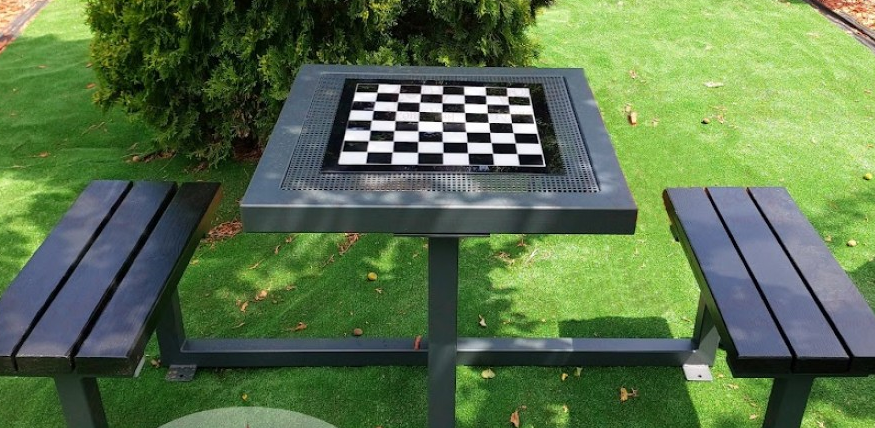 On order for the Autumn season,  our new and improved chess tables for Aldgate Sq.  Book a slot or walk up and play. #chess #aldgate