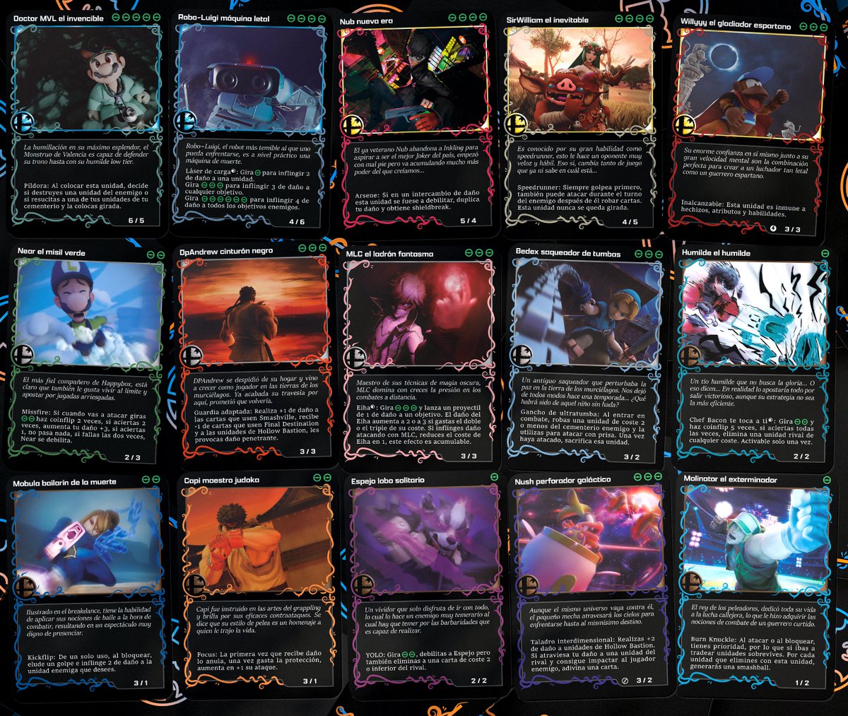 Os mostramos más actualizaciones sobre el juego de cartas! Esta vez con el mazo mid range, hay bastantes que ya se revelaron con el ránking pero están actualizadas las habilidades y también enseñamos 8 diseños nuevos 😇