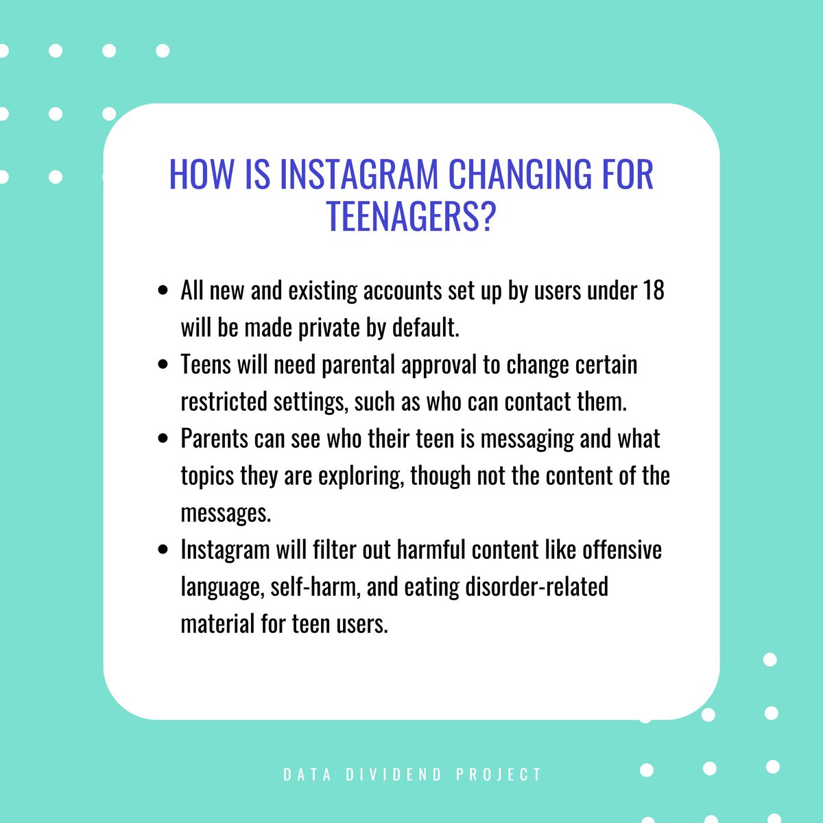 All teen accounts will soon be private by default, with added parental supervision and restrictions on harmful content.

Read more: npr.org/2024/09/17/g-s…