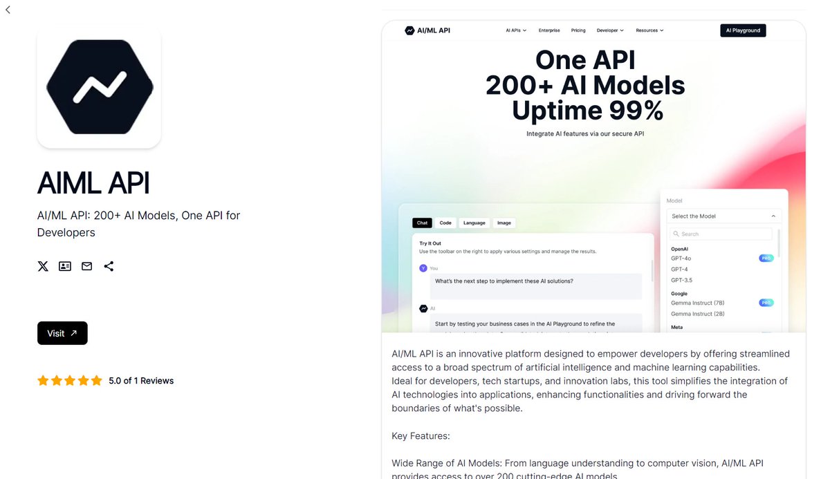 prodpapa_app's tweet photo. Developers would love this !

AI/ML API: 200+ AI Models, One API for Developers

@aimlapi 

#startup https://t.co/LIUkVQ0J9j