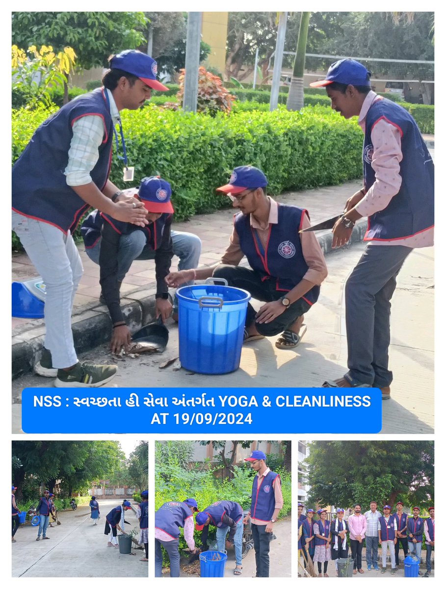 NSSBDKACCG's tweet photo. YOGA &amp; CLEANLINESS PROGRAM organized by BHAKTRAJ DADA KHACHAR COLLEGE NSS DEPARTMENT under SWACHCHHATA HI SEVA.
@_NSSIndia @YASMinistry @nssmkbu @nssgujarat https://t.co/AmUTZXEHzV