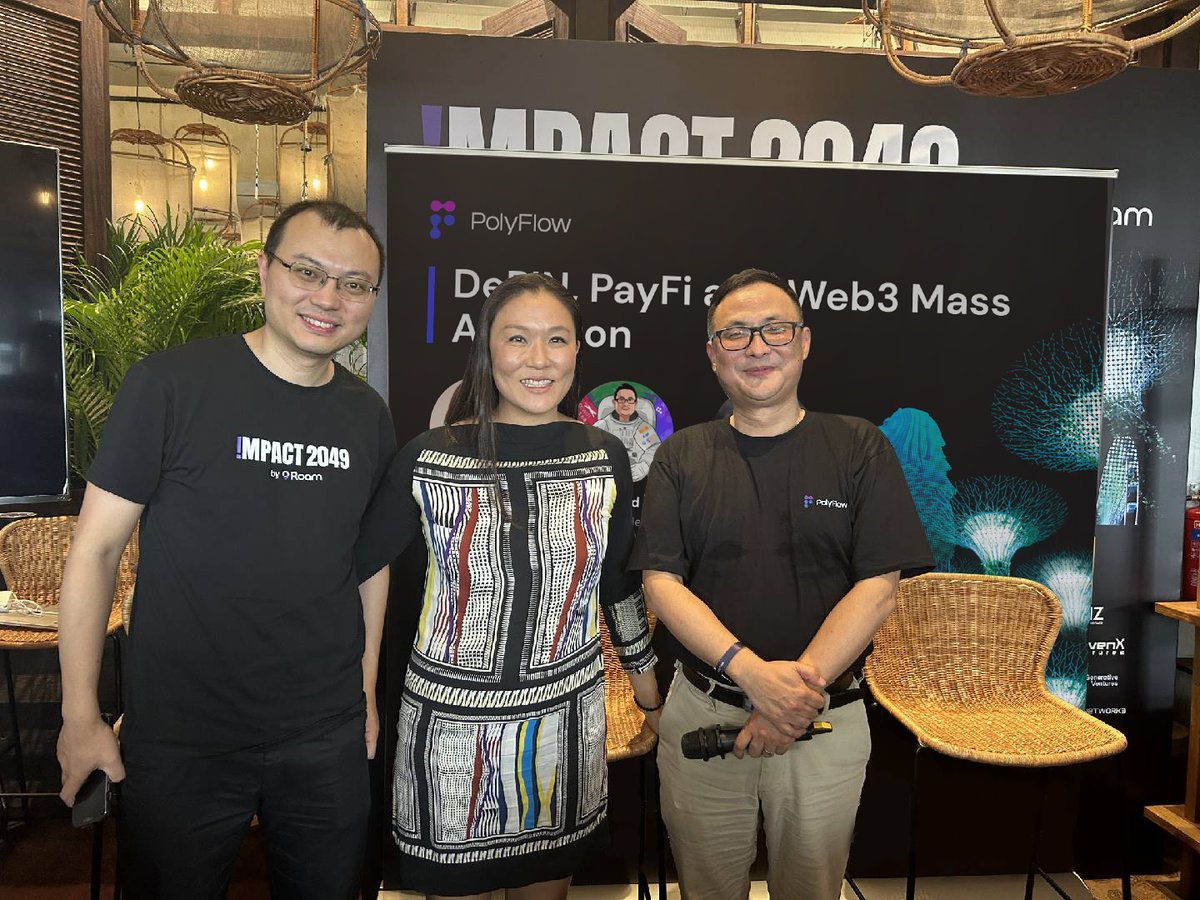 Polyflow_PayFi's tweet image. 👀 #PolyFlow At #Token2049
We are so excited and honored to have @calilyliu here to join our Co-Founder Raymond to discuss:
🔹 Trends in PayFi and Payment Ecosystems
🔹 How PolyFlow supports DePin, driving the rapid development and widespread adoption of both DePin and PayFi…