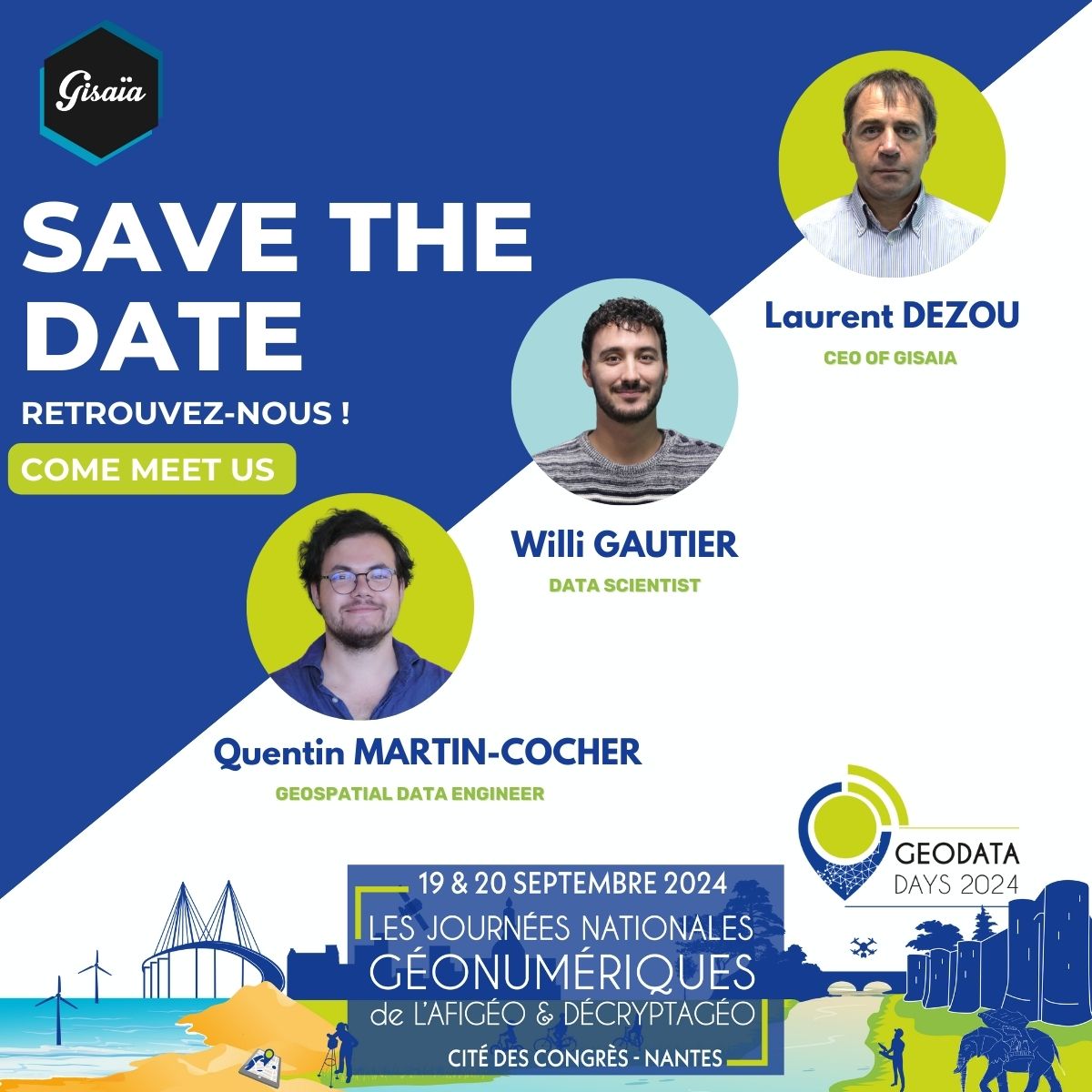 #Geodatadays Is LIVE 🚀 

If you are here, come meet us at ▶ booth 66, not far from the space village ✨