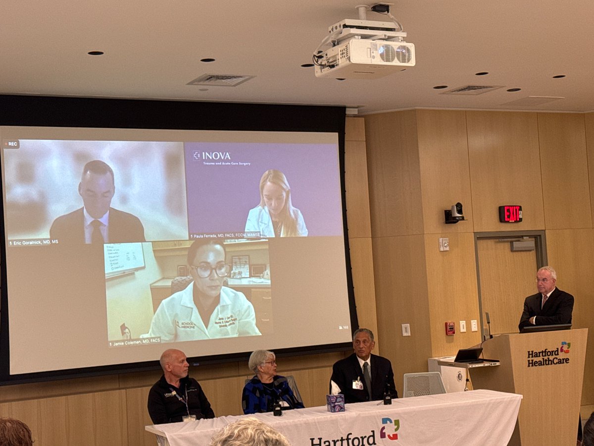 Hartford Hospital Trauma (@hartfordtrauma) on Twitter photo Happening now, expert panel at the <a href="/LenworthJacobs/">Lenworth Jacobs</a> lecture on disaster management and preparedness, including Dr Susan Briggs (<a href="/TraumaMGH/">MGH Trauma</a>), <a href="/pferrada1/">Paula Ferrada MD FACS FCCM MAMSE</a>, <a href="/JJcolemanMD/">Jamie Coleman, MD FACS</a>, Dr Eric Goralnick, <a href="/LenworthJacobs/">Lenworth Jacobs</a>, Dr Stanley Chartoff (<a href="/UConnEmergMed/">UConn Emergency Med</a>) Happening now, expert panel at the <a href="/LenworthJacobs/">Lenworth Jacobs</a> lecture on disaster management and preparedness, including Dr Susan Briggs (<a href="/TraumaMGH/">MGH Trauma</a>), <a href="/pferrada1/">Paula Ferrada MD FACS FCCM MAMSE</a>, <a href="/JJcolemanMD/">Jamie Coleman, MD FACS</a>, Dr Eric Goralnick, <a href="/LenworthJacobs/">Lenworth Jacobs</a>, Dr Stanley Chartoff (<a href="/UConnEmergMed/">UConn Emergency Med</a>)
