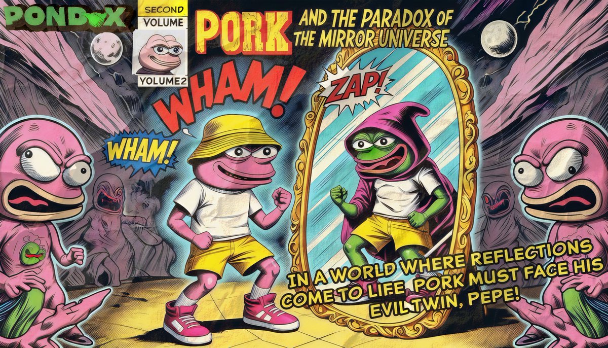 Nico (@ocgnico) on Twitter photo i forgot the second one ! a classic ! 
"Pork and the paradox of the mirror universe" $Pork $pndc i forgot the second one ! a classic ! 
"Pork and the paradox of the mirror universe" $Pork $pndc