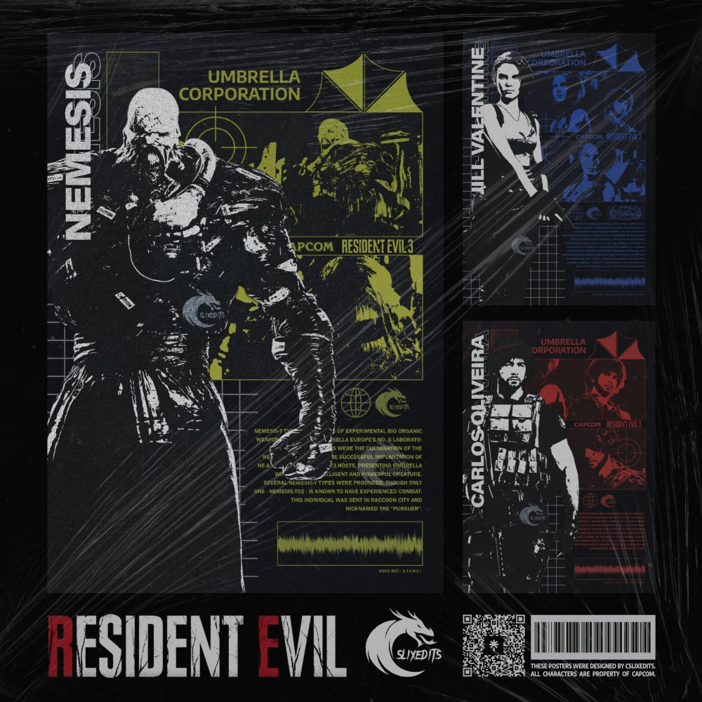 cslixedits's tweet photo. #ResidentEvil | What do you think of my RE3R poster designs?|
|Wanted to share my RE posters here as well. This time RE3 Remake. Hope you enjoy. Be ready for more! | #ResidentEvil3 #JillValentine #capcom #CapcomGermany https://t.co/qloCNztx28