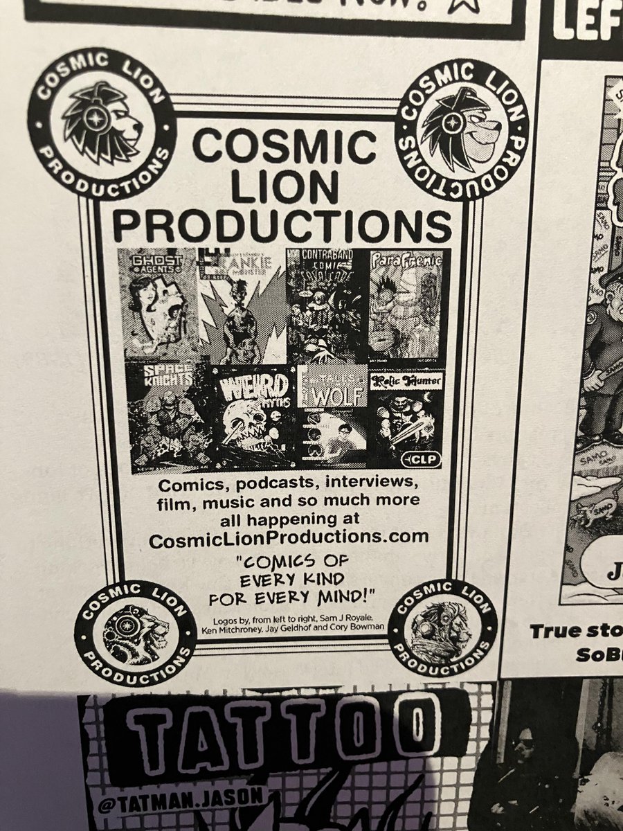 Tony Wolf (@tonywolfness) on Twitter photo Cosmic Lion ad in Bubbles ! <a href="/Elonifi/">Eli Schwab</a> Bubbles is a great indie magazine about indie comics! #comics #comix Cosmic Lion ad in Bubbles ! <a href="/Elonifi/">Eli Schwab</a> Bubbles is a great indie magazine about indie comics! #comics #comix