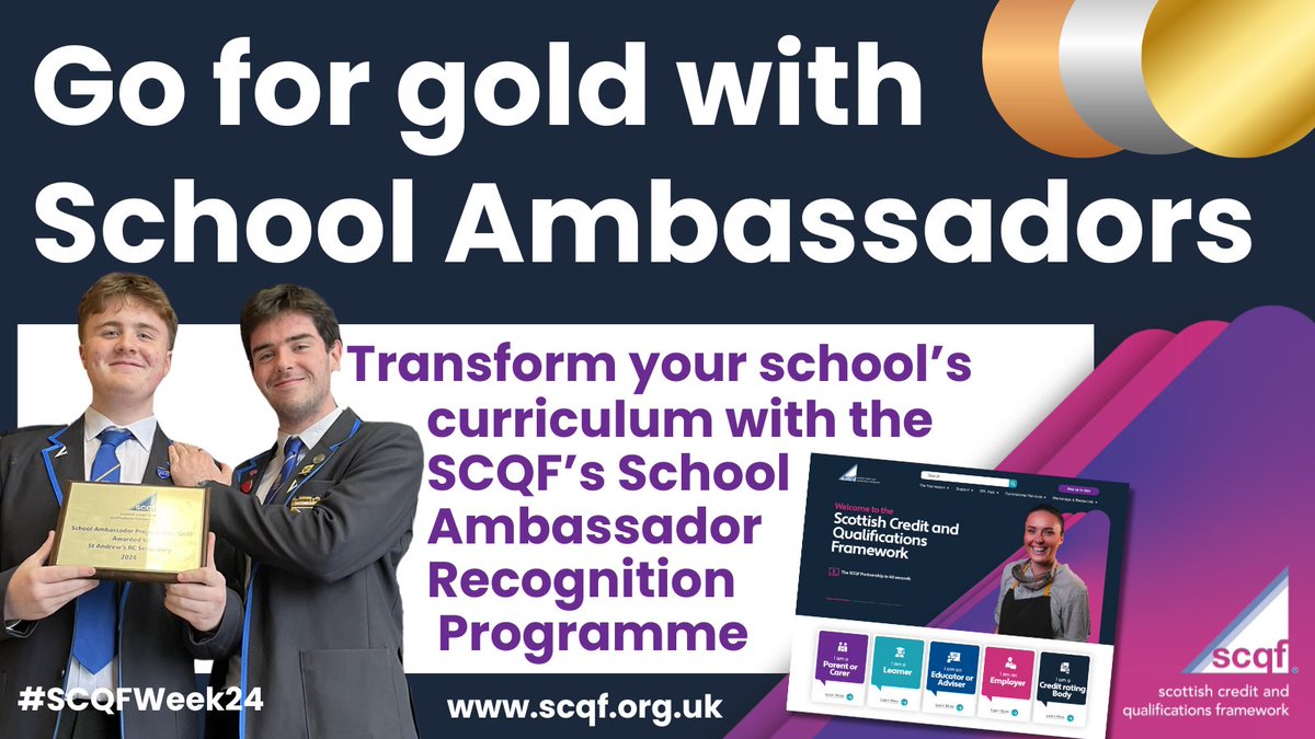 apprentice_scot's tweet image. Does your school need free support in offering a wider range of qualifications? Learn more about SCQF Partnership’s School Ambassador programme on its new website at scqf.org.uk/support/suppor… #SCQFWeek24