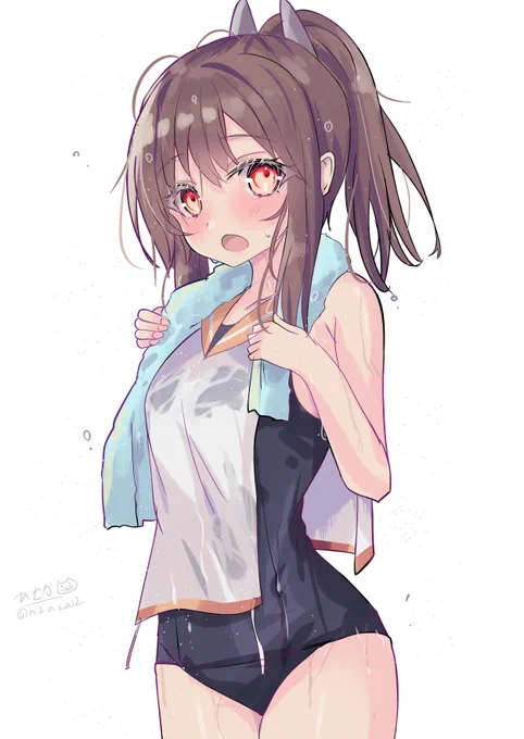 「作戦おーしまいっ!んー、疲れたーっ」伊401 #艦これ版深夜の真剣お絵描き60分一本勝負 #艦これ版真剣お絵描き60分一本勝負_20240919