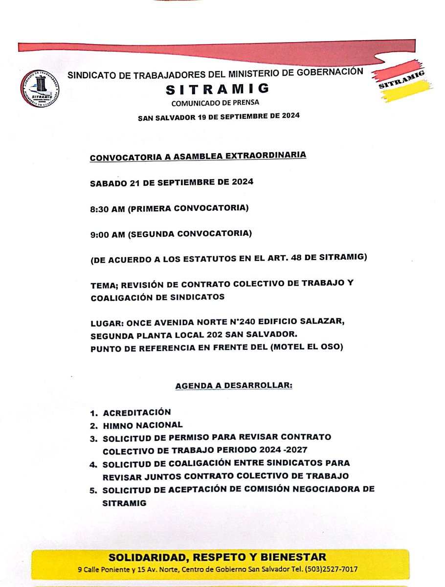 SITRAMIG tú Sindicato (@sitramig1) on Twitter photo 