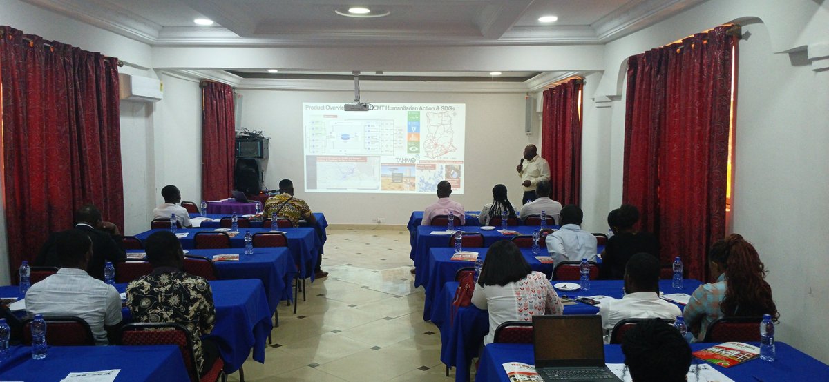TAHMO (@tahmo_world) on Twitter photo TAHMO, in partnership with <a href="/GhanaMet/">Ghana Meteorological Agency</a>, <a href="/farmerline/">Farmerline</a> and other partners, held a 2-day workshop in Kumasi for NADMO-KMA staff as part of the GSMA-funded Flood Early Warning System project. Participants learned to use innovative tech to reduce flood risks in the Aboabo Catchment area. TAHMO, in partnership with <a href="/GhanaMet/">Ghana Meteorological Agency</a>, <a href="/farmerline/">Farmerline</a> and other partners, held a 2-day workshop in Kumasi for NADMO-KMA staff as part of the GSMA-funded Flood Early Warning System project. Participants learned to use innovative tech to reduce flood risks in the Aboabo Catchment area.