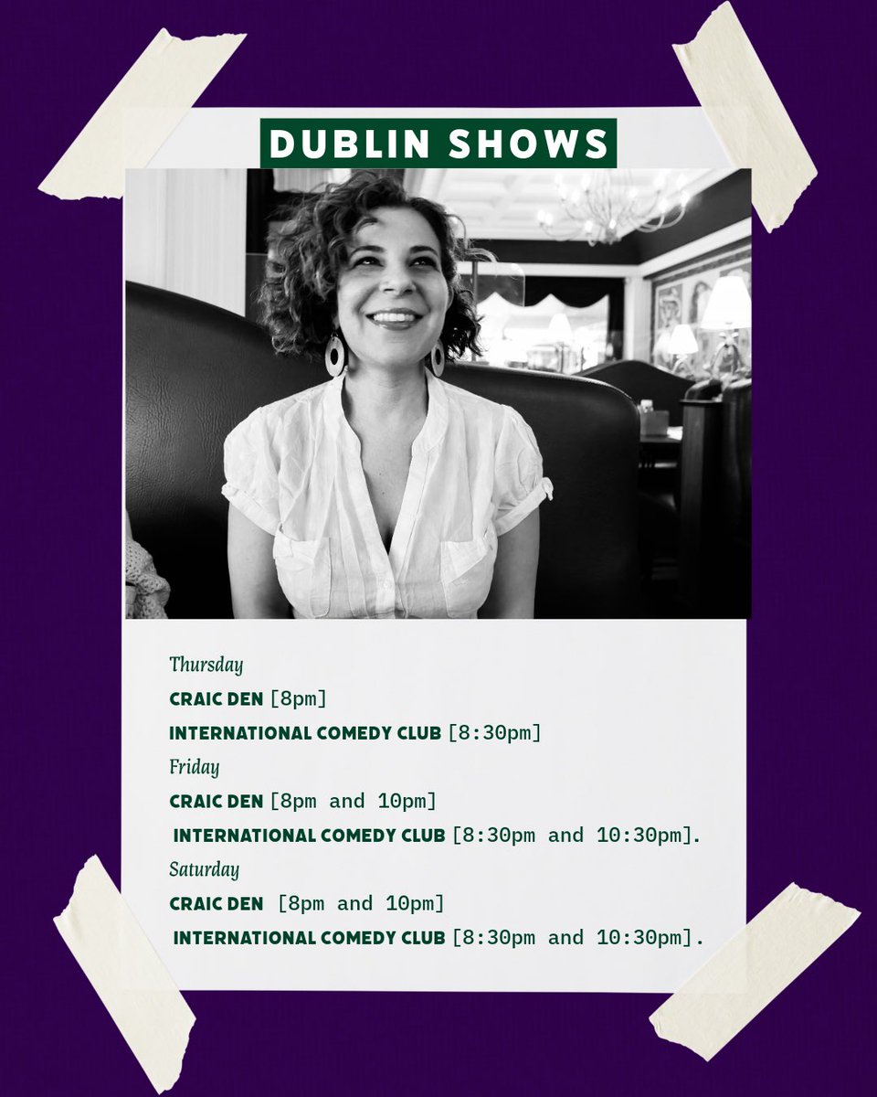 Dublin! 10 chances to catch me tonight through Saturday (Sept 19th -22nd)!
