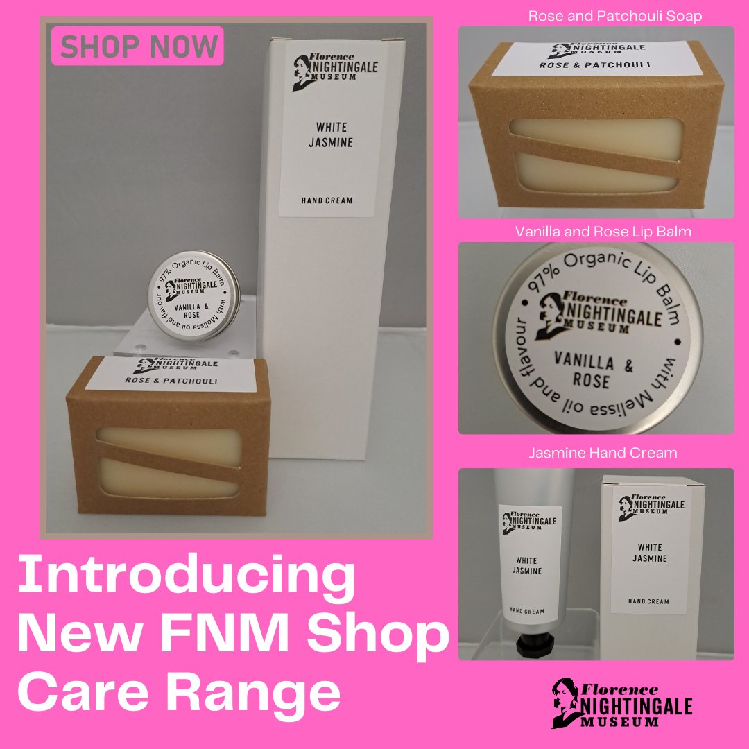 The Florence Nightingale Museum Shop is introducing a brand new care range!

Be the first to try our luxurious soap, lip bomb, and hand cream! Treat yourself while supporting our museum and its collections.

Purchases can be made online or in store. florence-nightingale.co.uk/product-catego…

#shop