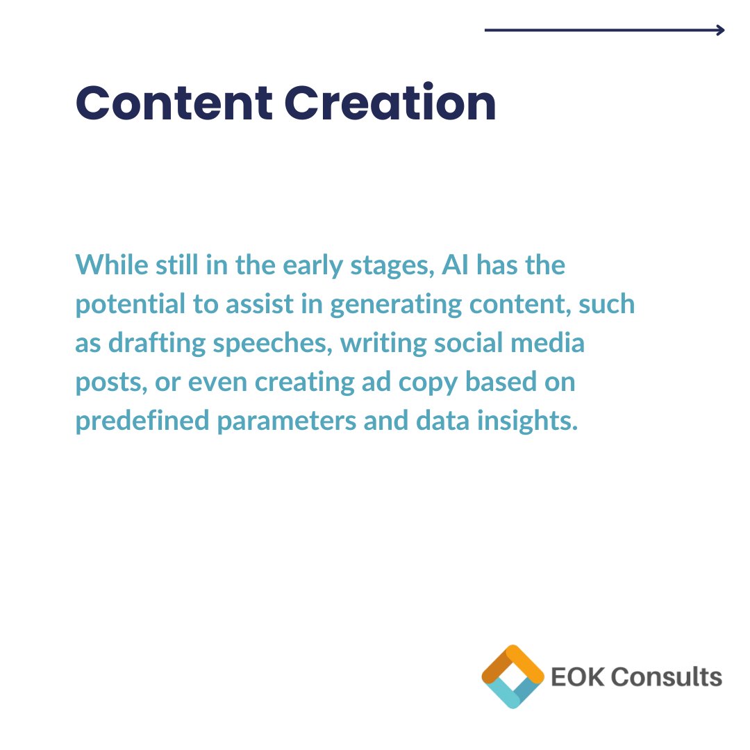 eokconsults's tweet image. ⚙️ More insights on AI in political campaigns!
Discover how chatbots, social media monitoring, and predictive analytics are shaping future campaigns.

#TechInPolitics #cdnpoli #ai