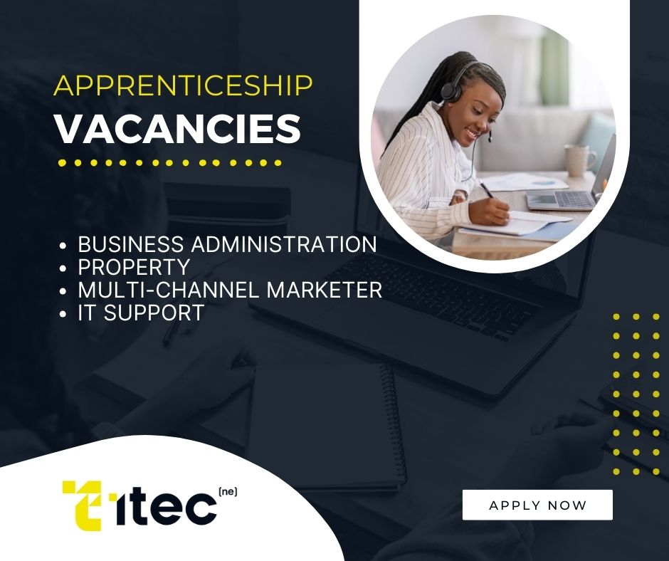 📣 Apprenticeship Vacancies Available 📣

At itec, we have a range of different apprenticeship opportunities! And one of them could be the perfect fit for you or someone you know…

Business Administration | Property | Multi-Channel Marketer | IT Support 

buff.ly/2pYOMz7