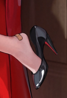 レッドフードのヒールなれなくて絆創膏貼っているディテール好きすぎる 