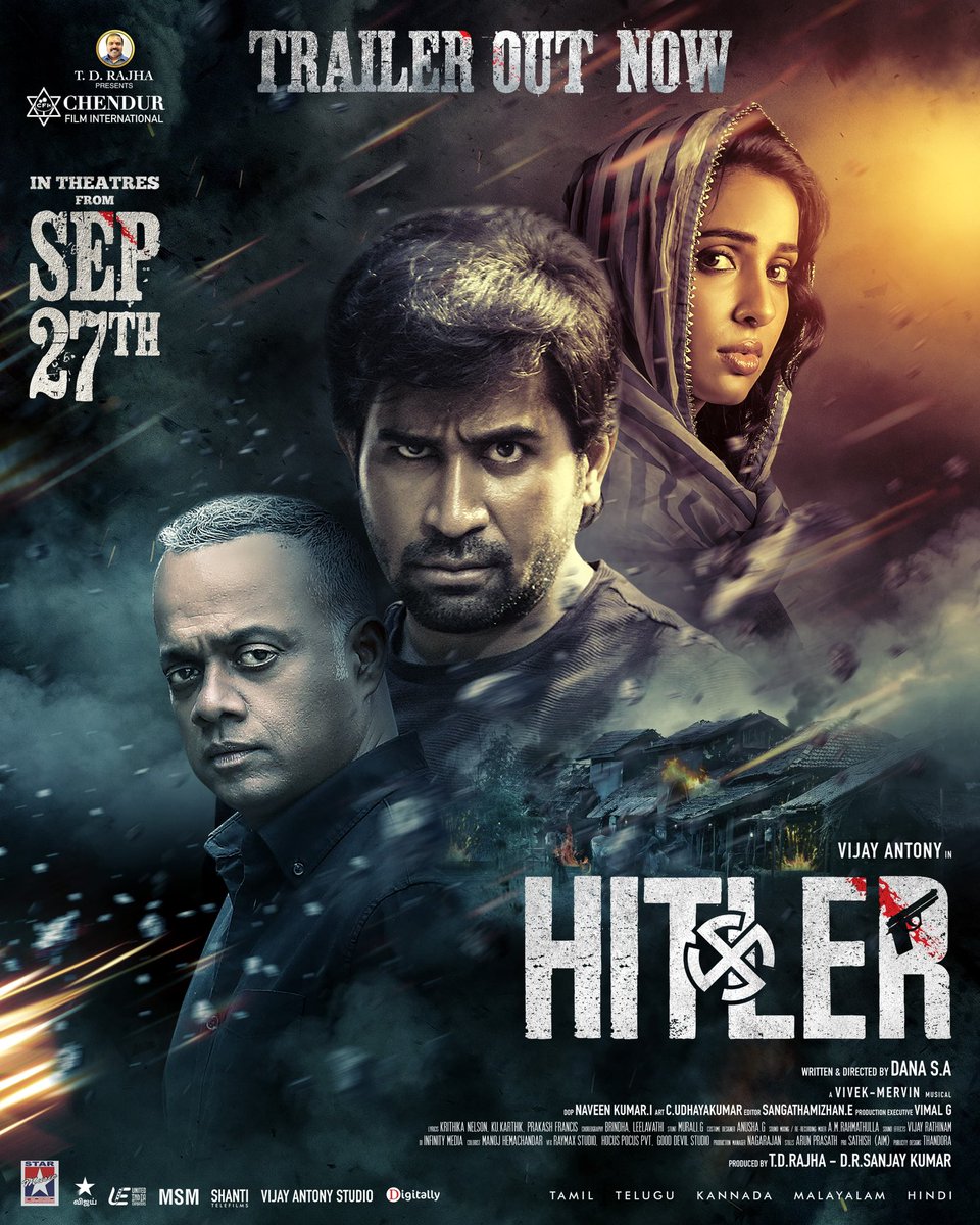 sd.vijay milton (@vijaymilton) on Twitter photo Hitler trailer was so impactful, visual was good and sound design was excellent. congratulations <a href="/vijayantony/">vijayantony</a> <a href="/menongautham/">Gauthamvasudevmenon</a> sir. Director <a href="/Dhana236/">Dhana</a> and editor <a href="/thamizh_editor/">Sangathamizhan</a> wishing the best to <a href="/td_rajha/">Rajha T D</a> <a href="/ChendurFilm/">Chendur Film International</a> <a href="/dir_rvs/">RV Sanjaykumar</a>
#HitlerTrailer #HitlerFromSep27 Hitler trailer was so impactful, visual was good and sound design was excellent. congratulations <a href="/vijayantony/">vijayantony</a> <a href="/menongautham/">Gauthamvasudevmenon</a> sir. Director <a href="/Dhana236/">Dhana</a> and editor <a href="/thamizh_editor/">Sangathamizhan</a> wishing the best to <a href="/td_rajha/">Rajha T D</a> <a href="/ChendurFilm/">Chendur Film International</a> <a href="/dir_rvs/">RV Sanjaykumar</a>
#HitlerTrailer #HitlerFromSep27
