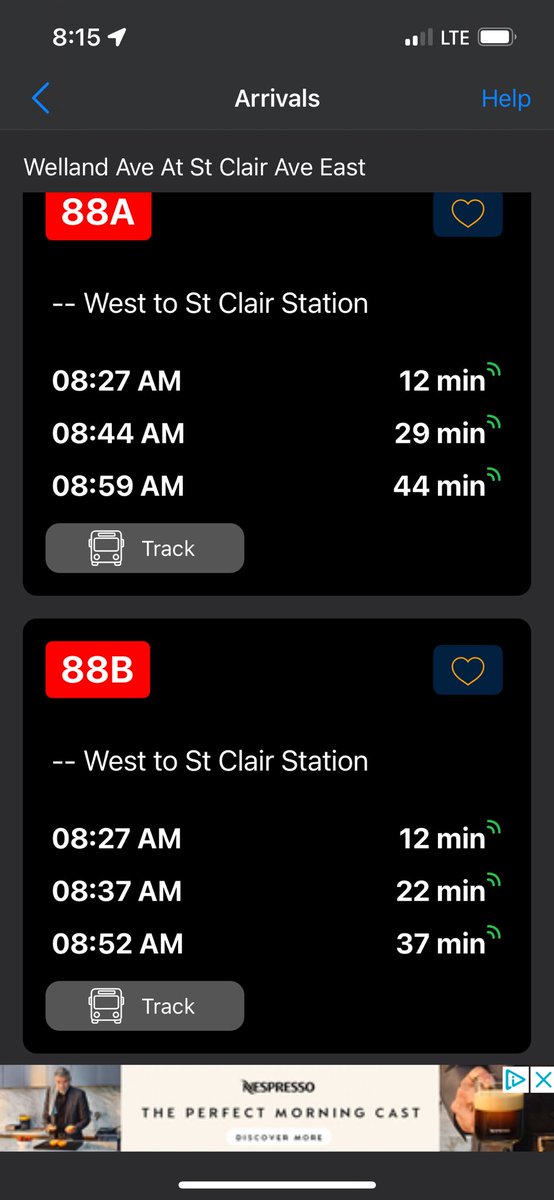 tomfool43644271's tweet photo. @TTCnotices @TTChelps every day you run 88 buses within minutes of each other and now at the same time! how does this makes sense for the morning rush hour where you want more cars off the road and more people using transit? it’s horribly unreliable and forcing  people to drive. https://t.co/6kHDxzq9fH