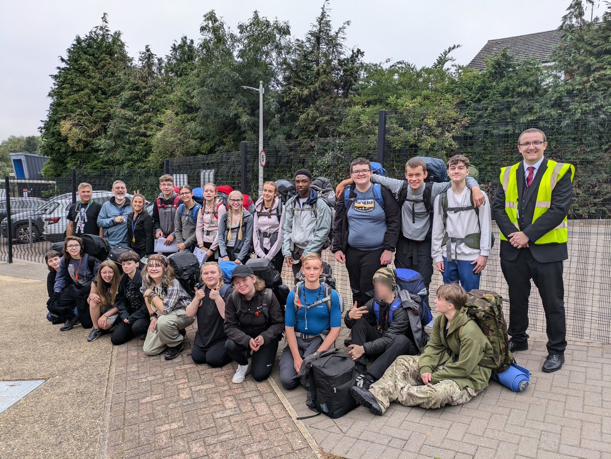 Our Bronze DofE students are out on their expedition today and tomorrow. Good luck with your orienteering, walking and camping! #TeamRushden #AspireExploreSucceed