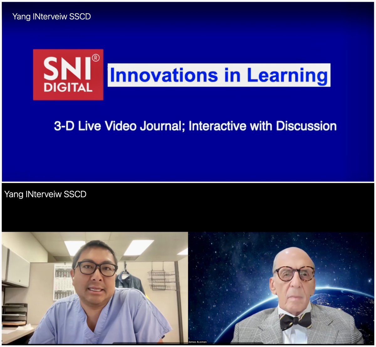The Yang Lab (@theyanglab1) on Twitter photo Check out <a href="/IsaacYangMD/">Isaac Yang MD</a> speak on Superior Semicircular Canal Dehiscence (SSCD) at #SNIDigital® Interviews with Clinical Neuroscience Leaders, #SNI Digital: Innovations in Learning <a href="/SNInt/">Surgical Neurology International (SNI)</a> #DrJamesAusman. snidigital.org/194 <a href="/UCLANsgy/">UCLA Neurosurgery 🧠</a> <a href="/UCLA_ENT/">UCLA Head & Neck Surgery</a> <a href="/HarborUCLA/">Harbor-UCLA Medical Center</a> #sscd Check out <a href="/IsaacYangMD/">Isaac Yang MD</a> speak on Superior Semicircular Canal Dehiscence (SSCD) at #SNIDigital® Interviews with Clinical Neuroscience Leaders, #SNI Digital: Innovations in Learning <a href="/SNInt/">Surgical Neurology International (SNI)</a> #DrJamesAusman. snidigital.org/194 <a href="/UCLANsgy/">UCLA Neurosurgery 🧠</a> <a href="/UCLA_ENT/">UCLA Head & Neck Surgery</a> <a href="/HarborUCLA/">Harbor-UCLA Medical Center</a> #sscd