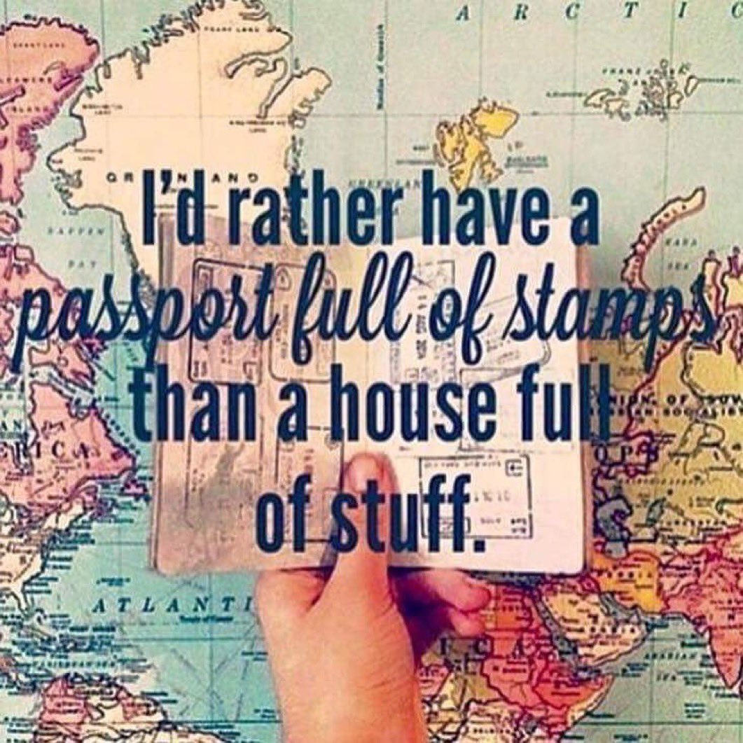 "I'd rather have a passport full of stamps than a house full of stuff" Just got an insert for more pages!!! My Daughters have passports too!!! Cheeeehoooo!!!  #KlinksTravel #traveltheworld #travelbloggers