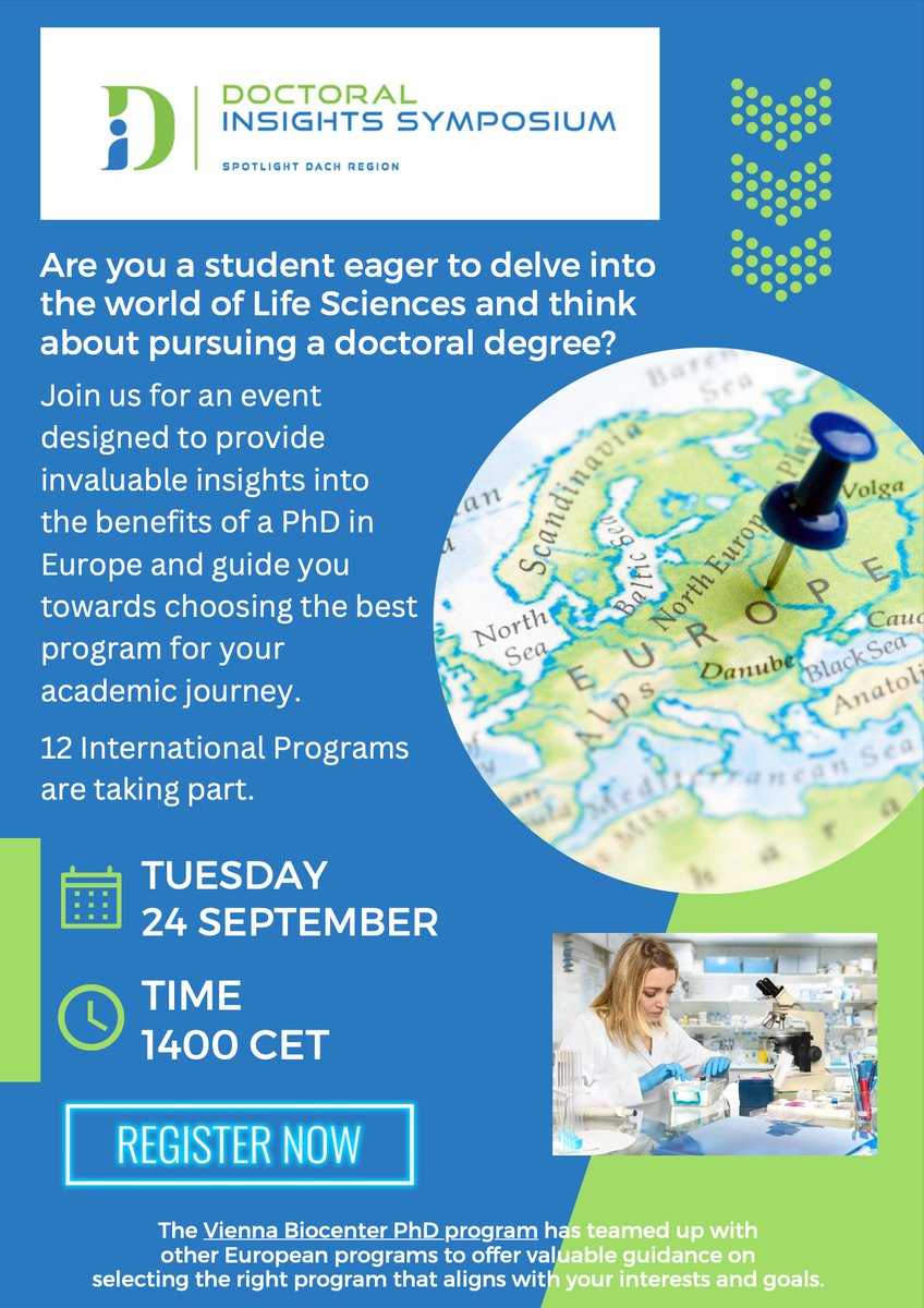 DIGS-BB (@digsbb) on Twitter photo Are you at the end of your master? Looking for a PhD position? Don't miss this symposium on 24.09
<a href="/digsbb/">DIGS-BB</a> <a href="/imprs_mpicbg/">IMPRS-CellDevoSys</a> <a href="/TrainingVbc/">Vienna BioCenter Scientific Training</a> <a href="/ISTAustria/">ISTAustria</a> <a href="/CeMM_News/">CeMM</a> <a href="/VDSEE_univie/">Vienna Doctoral School of Ecology and Evolution</a> <a href="/VDS_CoBeNe/">Vienna Doctoral School CoBeNe</a> <a href="/embl/">EMBL</a>
<a href="/tudresden_de/">TU Dresden</a> <a href="/MDC_Berlin/">Max Delbrück Center</a> <a href="/IMPRS_LM/">IMPRS for Living Matter</a> <a href="/LifeScienceZH/">Life Science Zurich</a> <a href="/univienna/">Universität Wien</a> #phd #lifesciences #gradschool Are you at the end of your master? Looking for a PhD position? Don't miss this symposium on 24.09
<a href="/digsbb/">DIGS-BB</a> <a href="/imprs_mpicbg/">IMPRS-CellDevoSys</a> <a href="/TrainingVbc/">Vienna BioCenter Scientific Training</a> <a href="/ISTAustria/">ISTAustria</a> <a href="/CeMM_News/">CeMM</a> <a href="/VDSEE_univie/">Vienna Doctoral School of Ecology and Evolution</a> <a href="/VDS_CoBeNe/">Vienna Doctoral School CoBeNe</a> <a href="/embl/">EMBL</a>
<a href="/tudresden_de/">TU Dresden</a> <a href="/MDC_Berlin/">Max Delbrück Center</a> <a href="/IMPRS_LM/">IMPRS for Living Matter</a> <a href="/LifeScienceZH/">Life Science Zurich</a> <a href="/univienna/">Universität Wien</a> #phd #lifesciences #gradschool