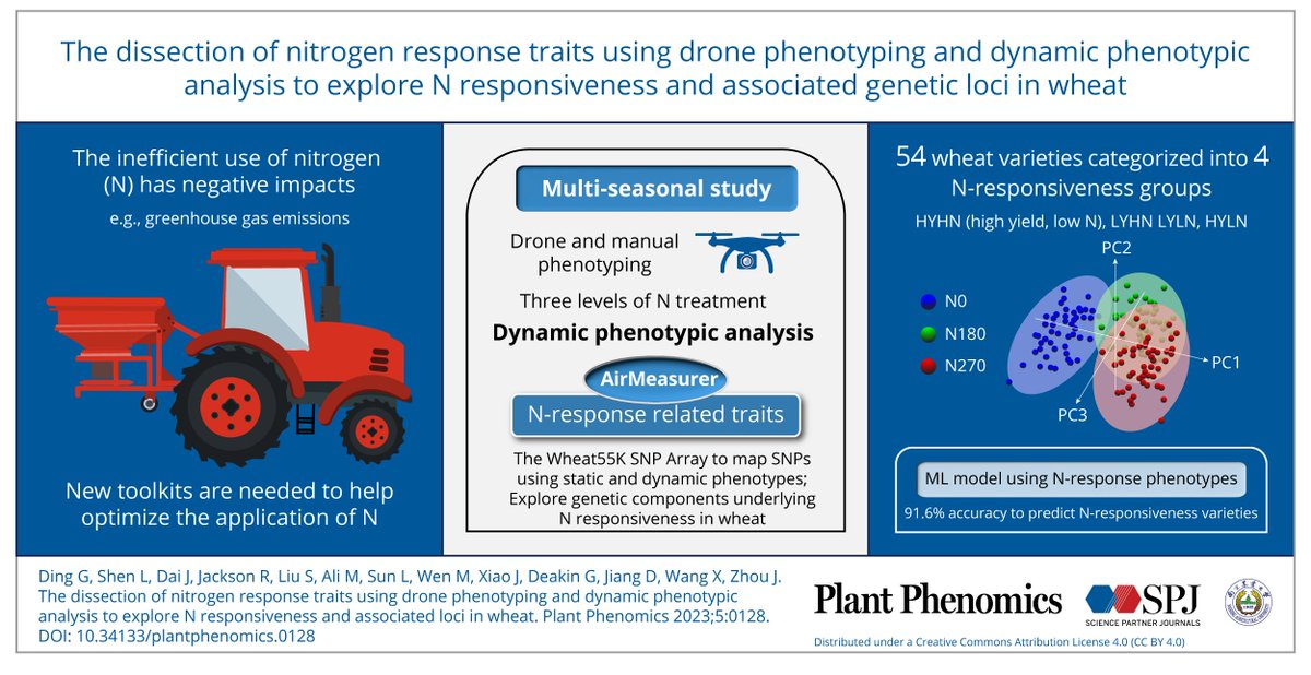 PPhenomics's tweet photo. New study uses drone phenotyping and machine learning to enhance wheat's nitrogen use efficiency, crucial for sustainable agriculture. #WheatResearch #SustainableAgriculture #NitrogenUse
Details: https://t.co/n8eFq8NVR7 https://t.co/Z0UYw7kVx0