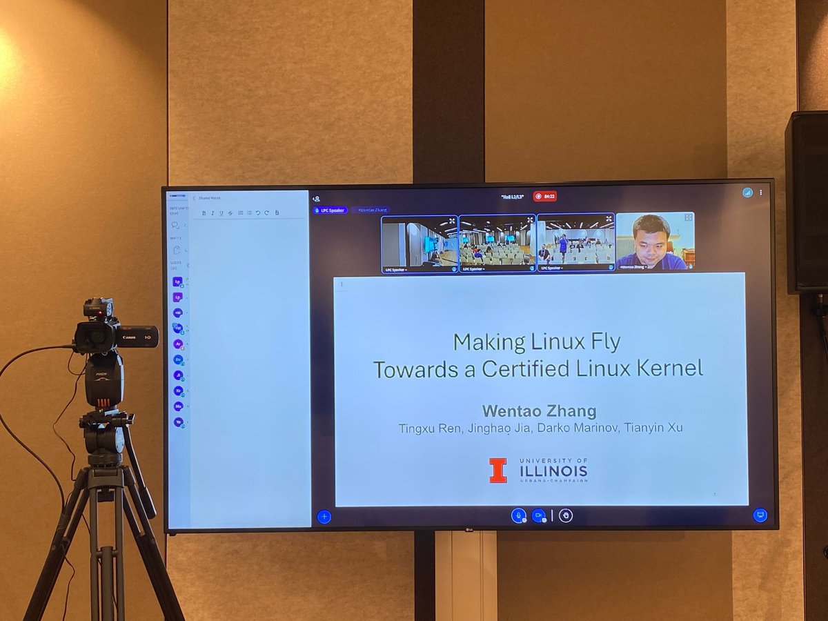 Tianyin Xu (@tianyin_xu) on Twitter photo Great talk by <a href="/somewentao/">♨️ Wentao Zhang</a> with a cool demo (Wentao is known for enjoying giving live demos).
<a href="/somewentao/">♨️ Wentao Zhang</a> will also present at the Safe Systems with Linux MC to discuss his patch to enable Source-based Code Coverage for Linux,
lpc.events/event/18/contr… Great talk by <a href="/somewentao/">♨️ Wentao Zhang</a> with a cool demo (Wentao is known for enjoying giving live demos).
<a href="/somewentao/">♨️ Wentao Zhang</a> will also present at the Safe Systems with Linux MC to discuss his patch to enable Source-based Code Coverage for Linux,
lpc.events/event/18/contr…
