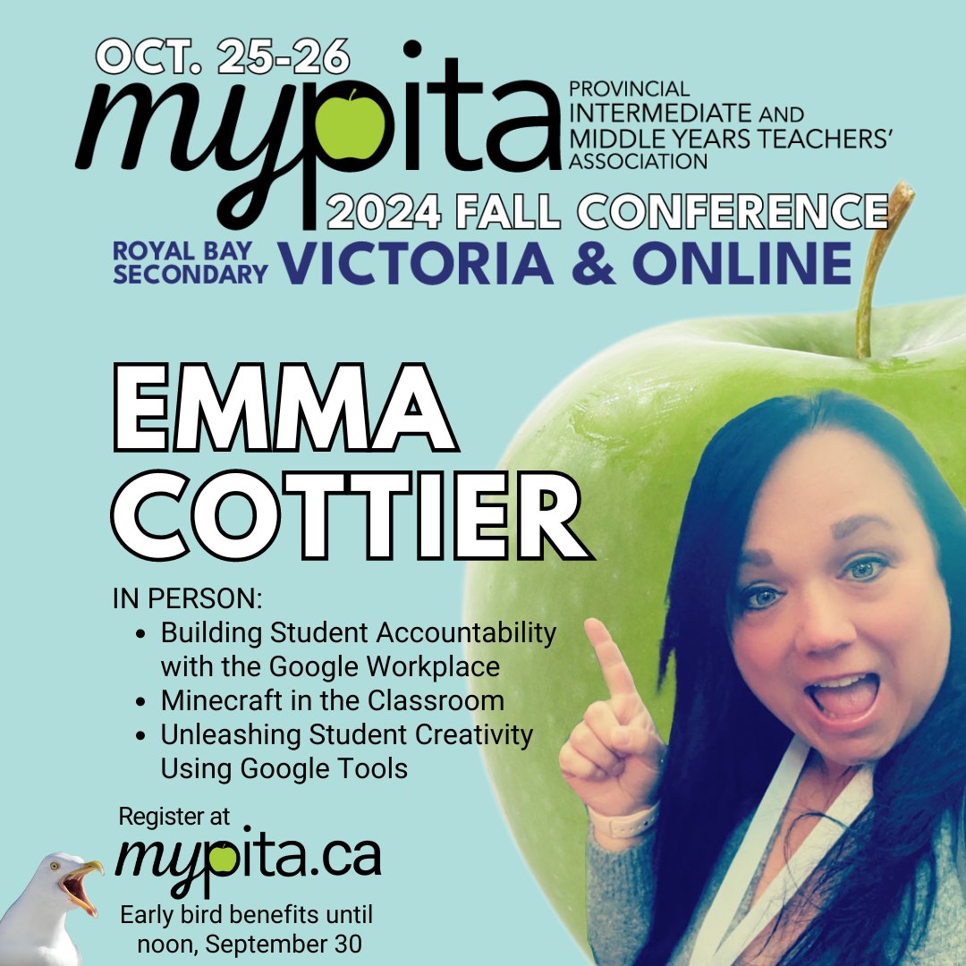 MyPITA (@bcpita) on Twitter photo Join the amazing Emma Cottier when she presents in-person workshops at the myPITA 2024 Fall Conference on Friday, October 25. Register at mypita.ca
#myPITA #PSAday2024 #professionaldevelopment #teachers @bcteachersfederation <a href="/ms/">Matt Shampine 차민근</a>.emmacottier <a href="/EmmaCottier/">EmmaCottier</a> Join the amazing Emma Cottier when she presents in-person workshops at the myPITA 2024 Fall Conference on Friday, October 25. Register at mypita.ca
#myPITA #PSAday2024 #professionaldevelopment #teachers @bcteachersfederation <a href="/ms/">Matt Shampine 차민근</a>.emmacottier <a href="/EmmaCottier/">EmmaCottier</a>