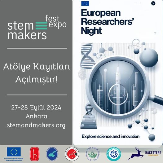mehmetardic's tweet photo. 🚀 #STEM & #MakerFest2024/#Expo
🎉 27-28 Eylül 2024
📍Hacettepe Üniversitesi Beytepe Tunçalp Özgen Kongre Merkezi
📢European Researchers’Night
#BilimSizsiniz #stemmakerfest #EuropeanResearchersNight #Hacettepe #pan #European
#I❤️Science #ScienceCentre #ScienceMuseum #MehmetArdıç https://t.co/HAjU4snTV7