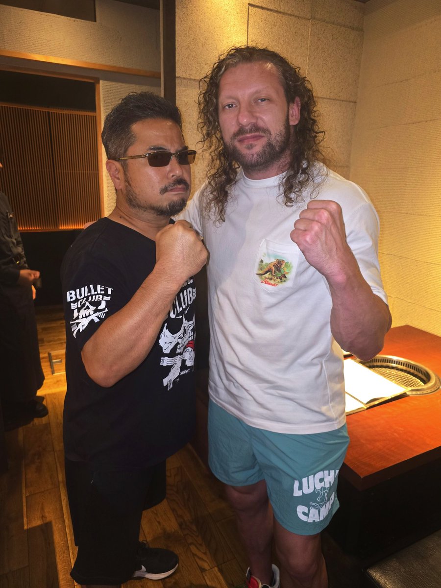 Amazing dinner with my friend <a href="/Harada_TEKKEN/">Katsuhiro Harada</a> tonight. DON'T ASK US FOR SHIT.