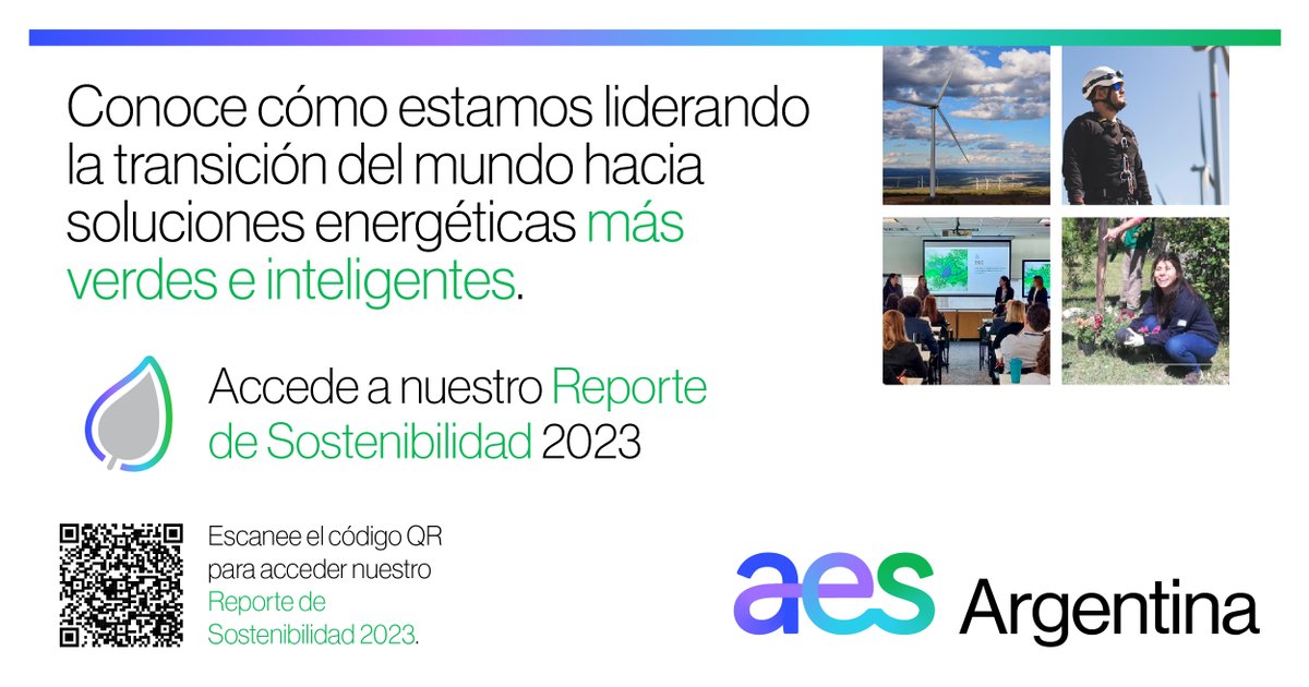 Presentamos nuestro primer Reporte de Sostenibilidad, destacando avances en transición energética y compromiso social.  
Nos acercamos a un futuro sostenible y eficiente con operaciones hacia cero emisiones de CO2 para 2050.
👉 www1.aesargentina.com.ar 🌎

#Sostenibilidad #YesAES