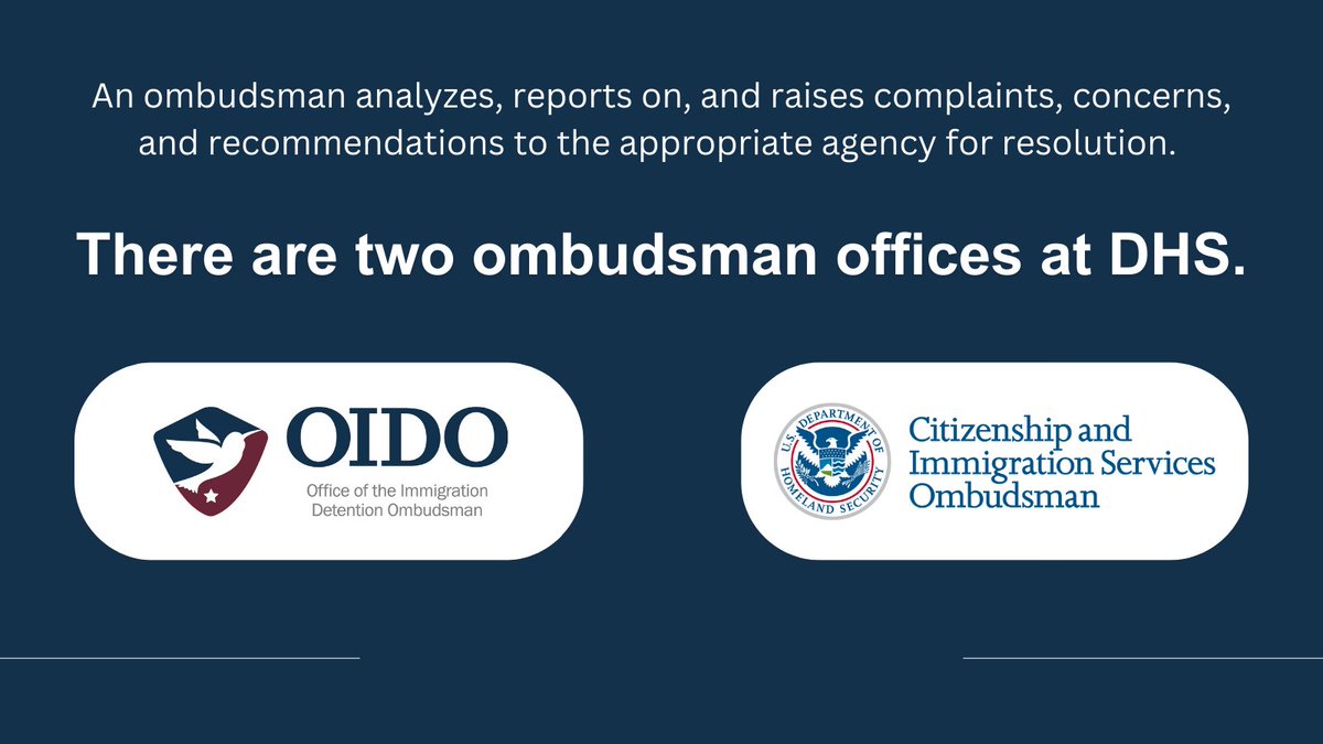Office of the Immigration Detention Ombudsman tweet media