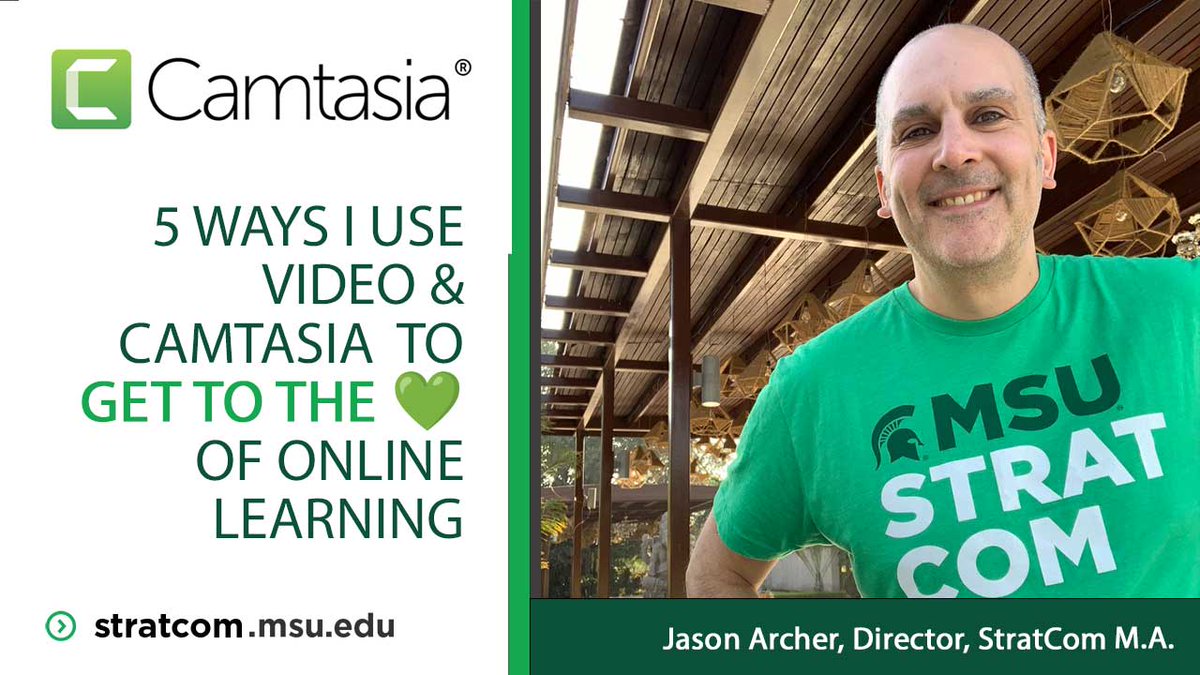 New Post: "Five Ways I Utilize Video to Get to the Heart of Online Learning" teaching in the <a href="/MSUStratCom/">MSUStratCom</a> program using <a href="/Camtasia/">TechSmith Camtasia</a> from <a href="/TechSmith/">TechSmith</a>:  comartsci.msu.edu/about/newsroom… #SpartansWill #ComArtSci #MSUStratCom #OnlineLearning