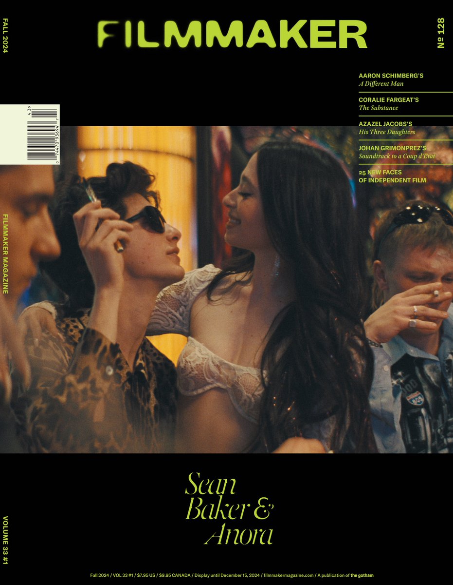Filmmaker Issue #128 now out with a second cover (after "The Florida Project") for Sean Baker, with his fantastic Palme d'Or winner, "Anora." Other interviews inside:  Coralie Fargeat/"The Substance"; Aaron Schimberg/"A Different Man"; "Aza Jacobs/"His Three Daughters." 1/