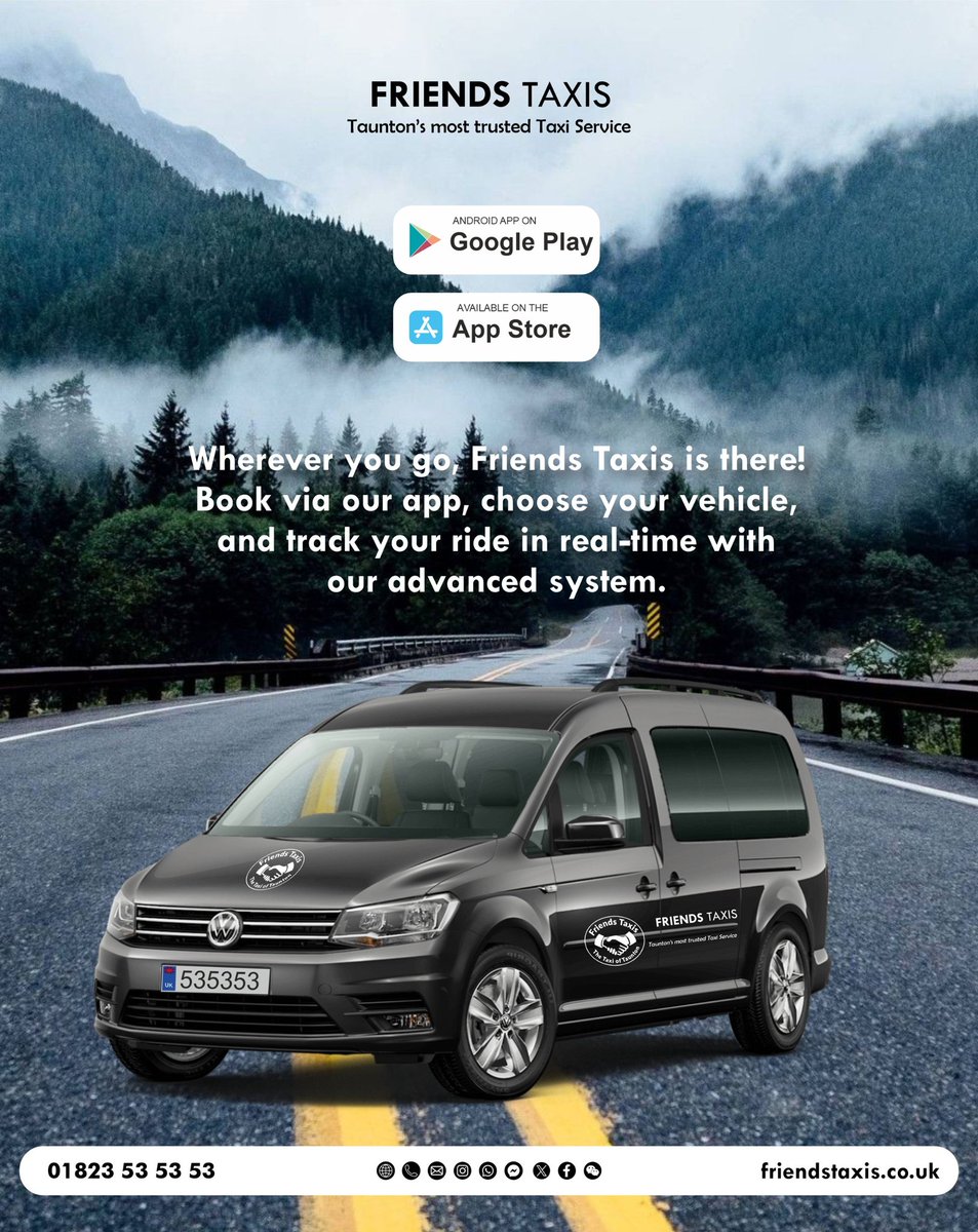 FriendsTaxis's tweet image. The best taxi service in Taunton Somerset UK 

Friends Taxis - The Taxi of Taunton