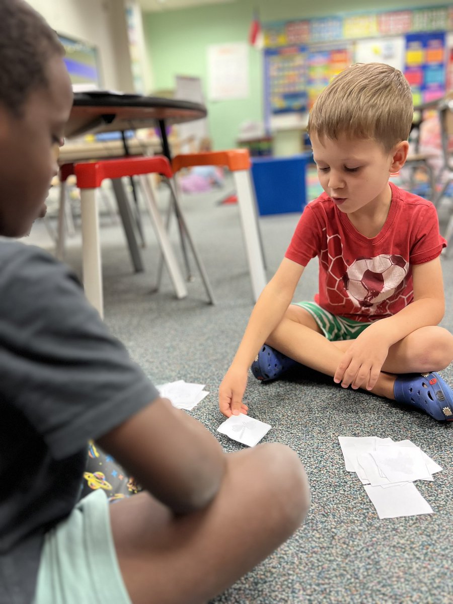 Practicing our subitizing with partners!