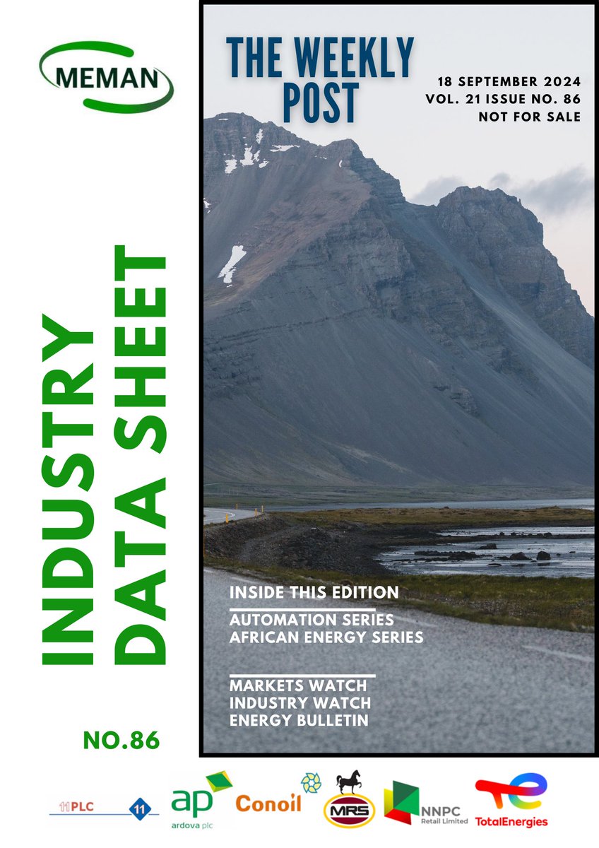 meman_info's tweet image. Industry Data Sheet - The Weekly Post

#MEMAN #BetterTogether #TheWeeklyPost #datasheet #MEMANEvolution #Nigeria