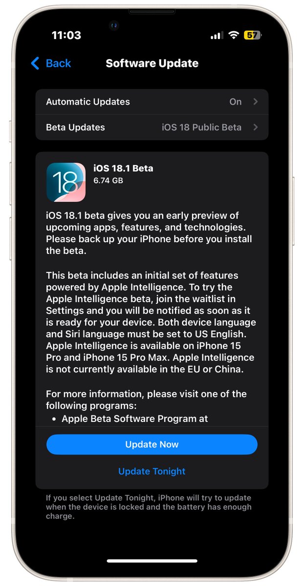 AppleExplosion's tweet image. ⚙️Вышла iOS 18.1 Public Beta 1 и другие новые публичные беты от Apple🔥 подробнее тут: t.me/inewsapple/3566

❗️iPhone 16 хуже iPhone SE 4: youtu.be/oIsvcpsS6MM ◀️

#iOS18 #iOS181PublicBeta1 #iOS181Beta1 #Apple #ios #iphone #iphone15 #iPhone16 #iOS181 #ios18publicbeta